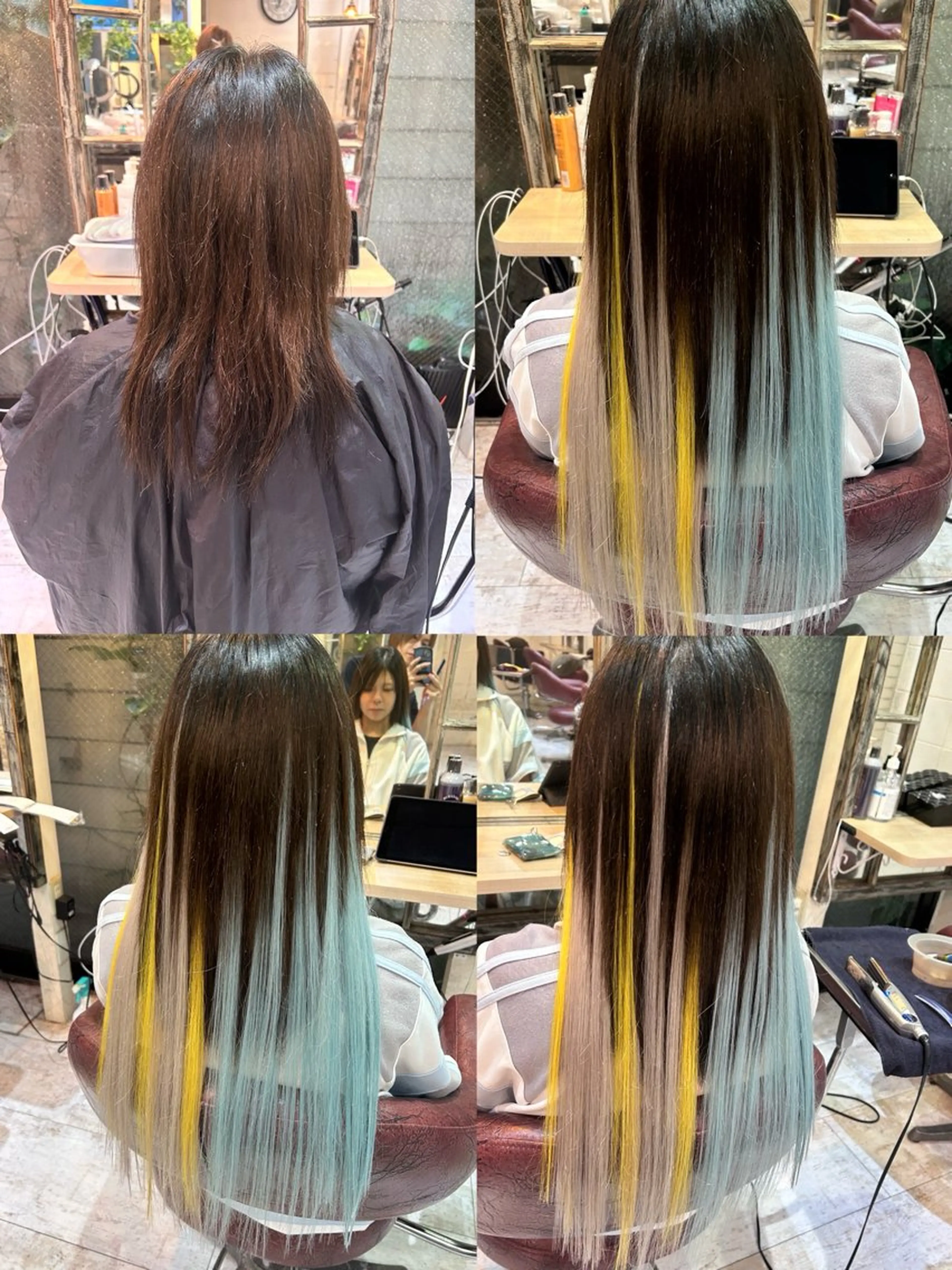 ロング カラー タケ ウチのヘアスタイル