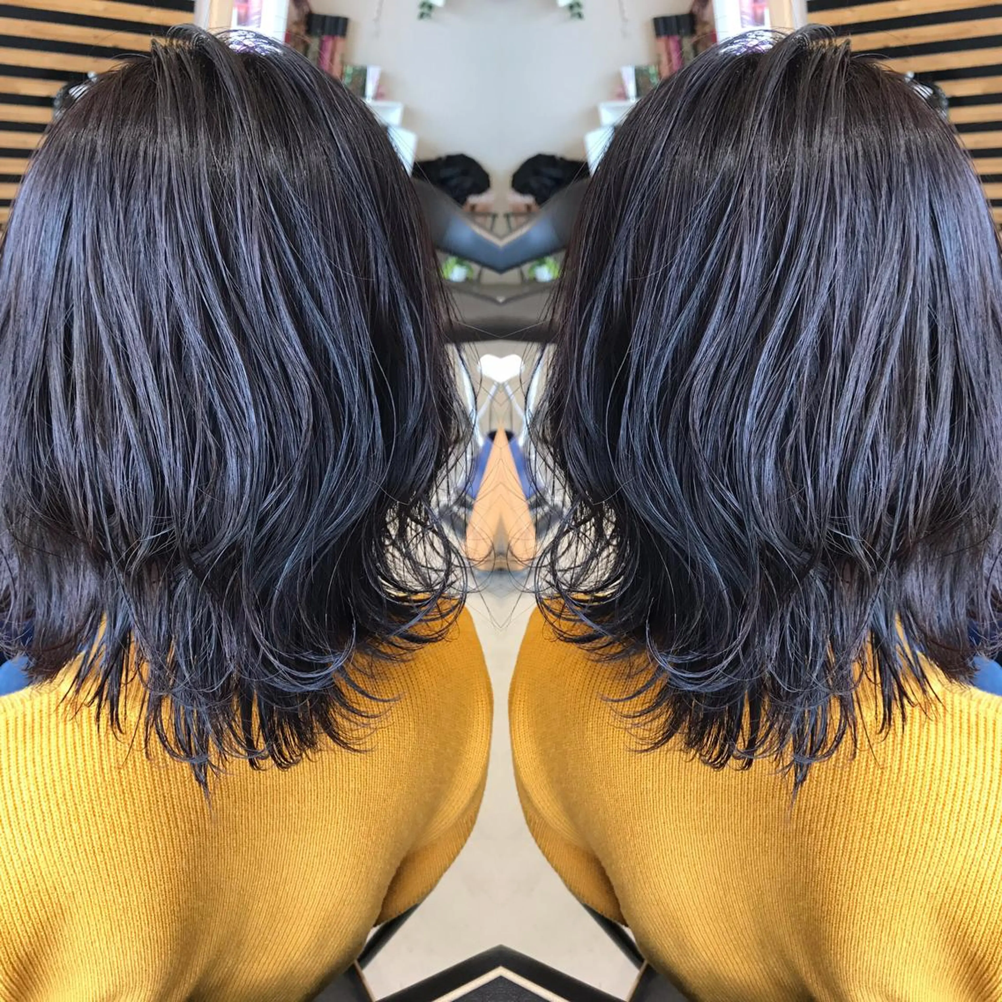 ショート カラー ブルーカラー ブルーラベンダー ラベンダーカラー オレンジ ヘアカラー 大久保 隆蔵のヘアスタイル