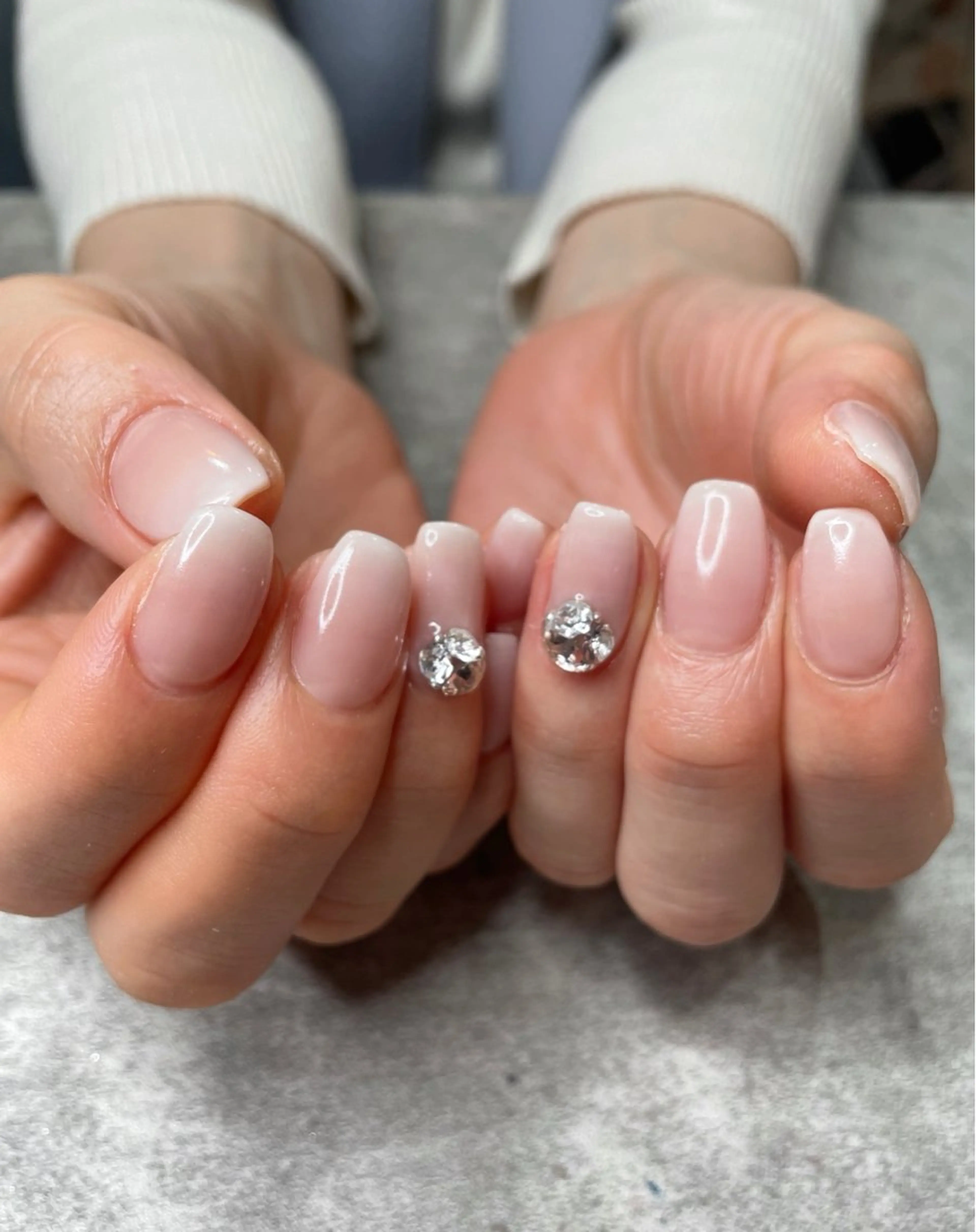 ネイル フレンチネイル グラデーション オフィスネイル ピンク 春ネイル ハンドネイル ma riのネイルデザイン