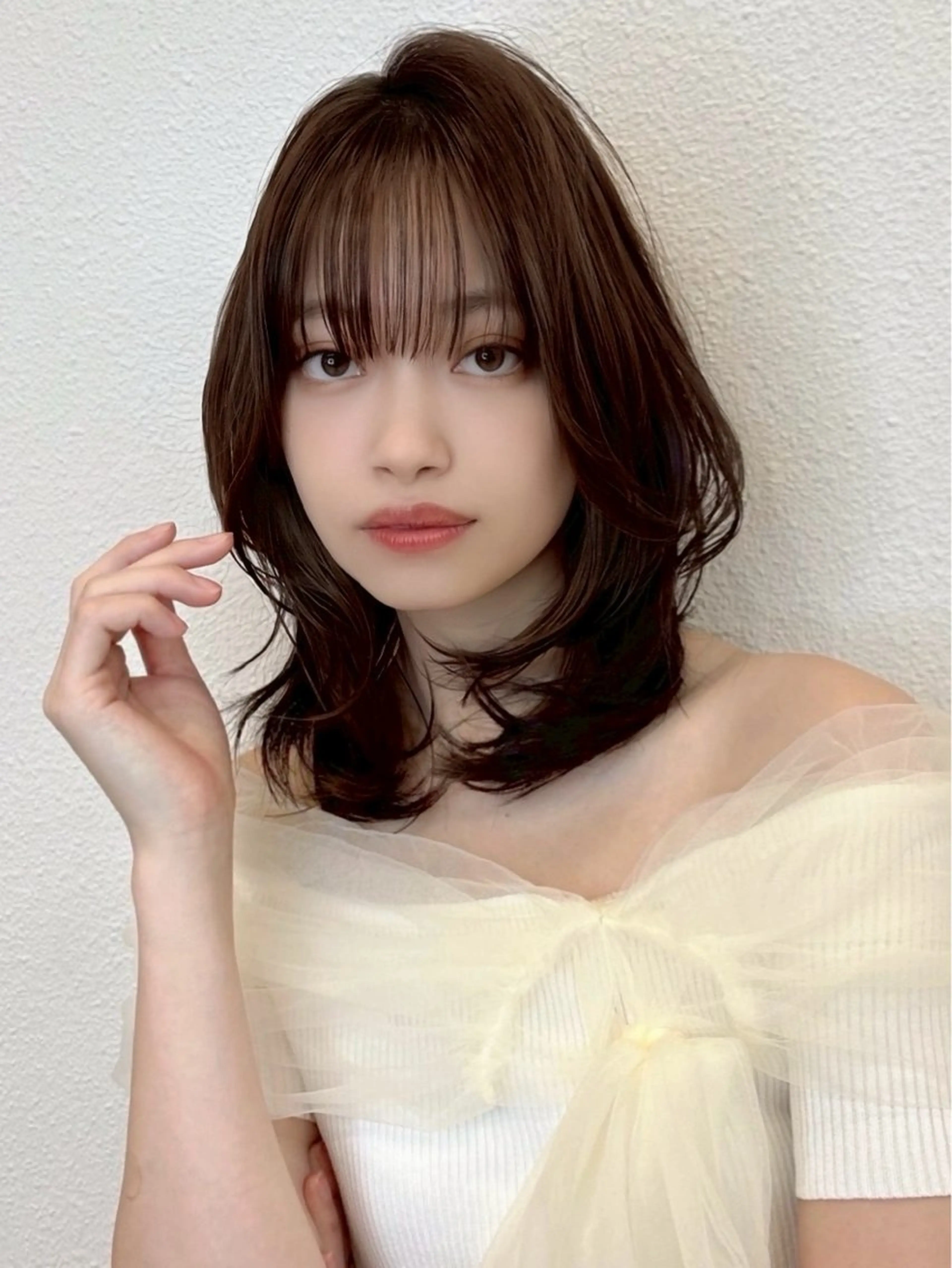 セミロング 🎀ゆうな/艶髪/ 透明感カラー🎀のヘアスタイル