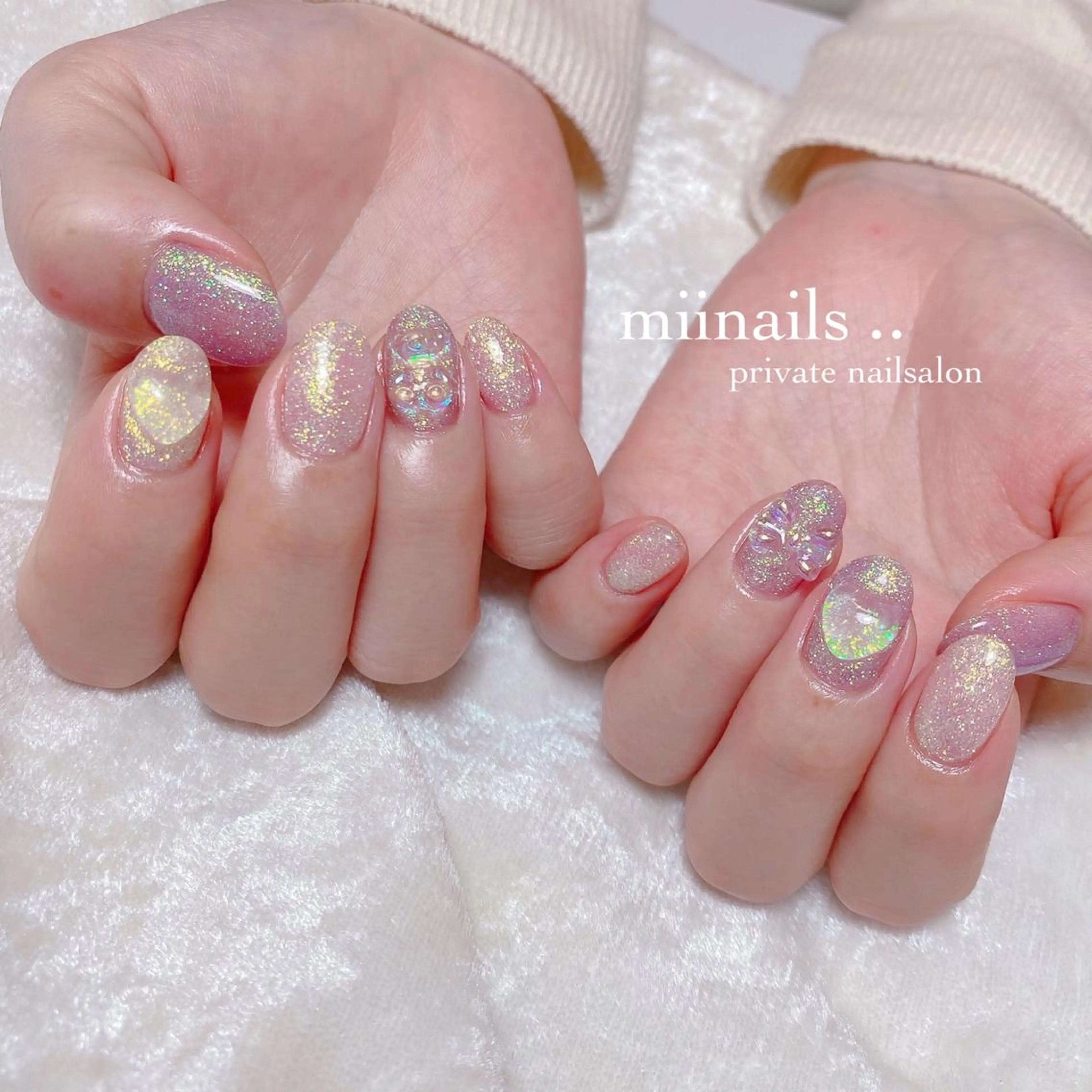 ネイル 韓国ネイル ワンホンネイル ハンドネイル nailsalon miinailsのネイルデザイン