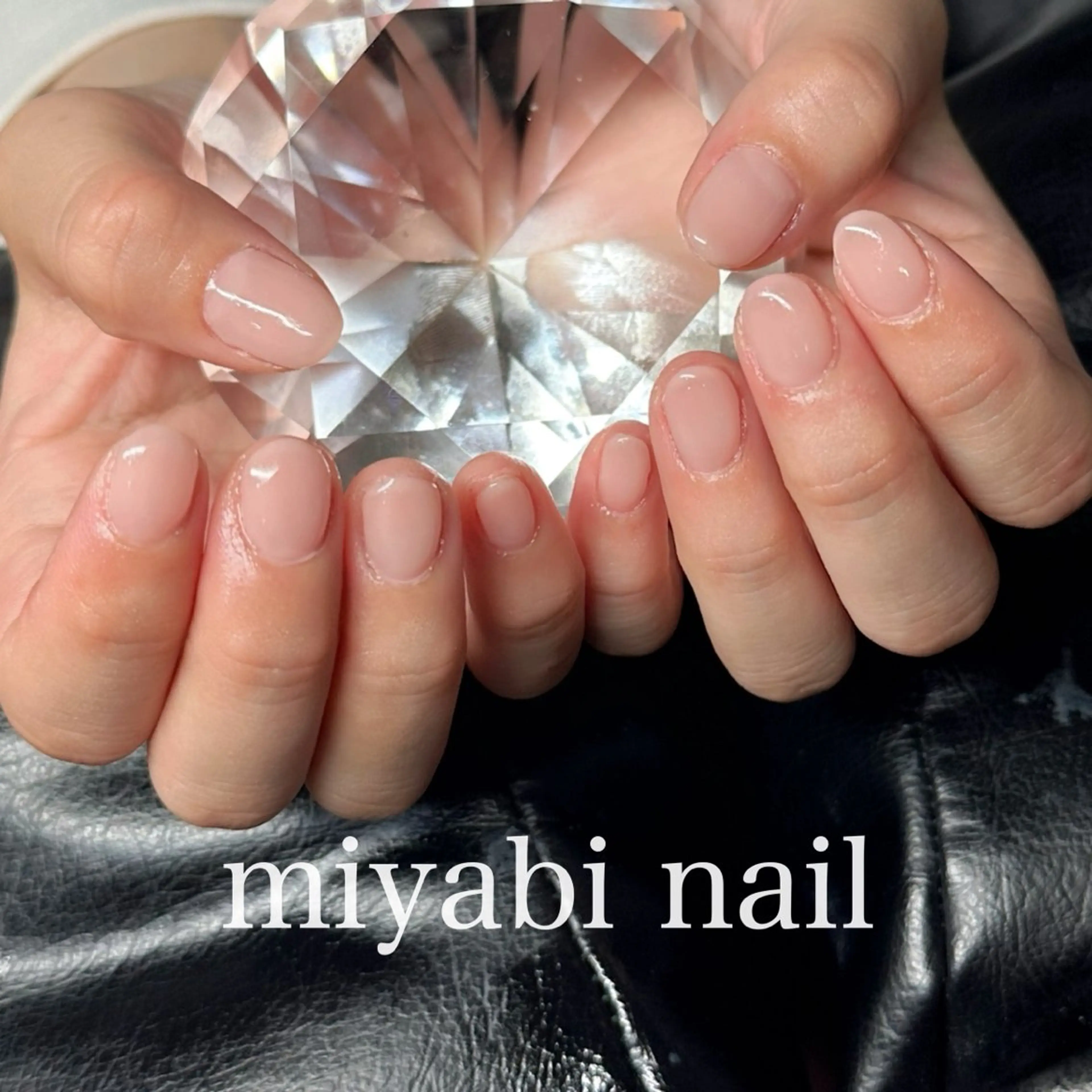 ネイル ジェルネイル 持ち込み オフィスネイル ワンカラーネイル ピンク ハンドネイル miyabi nail 桂川駅近くのネイルデザイン