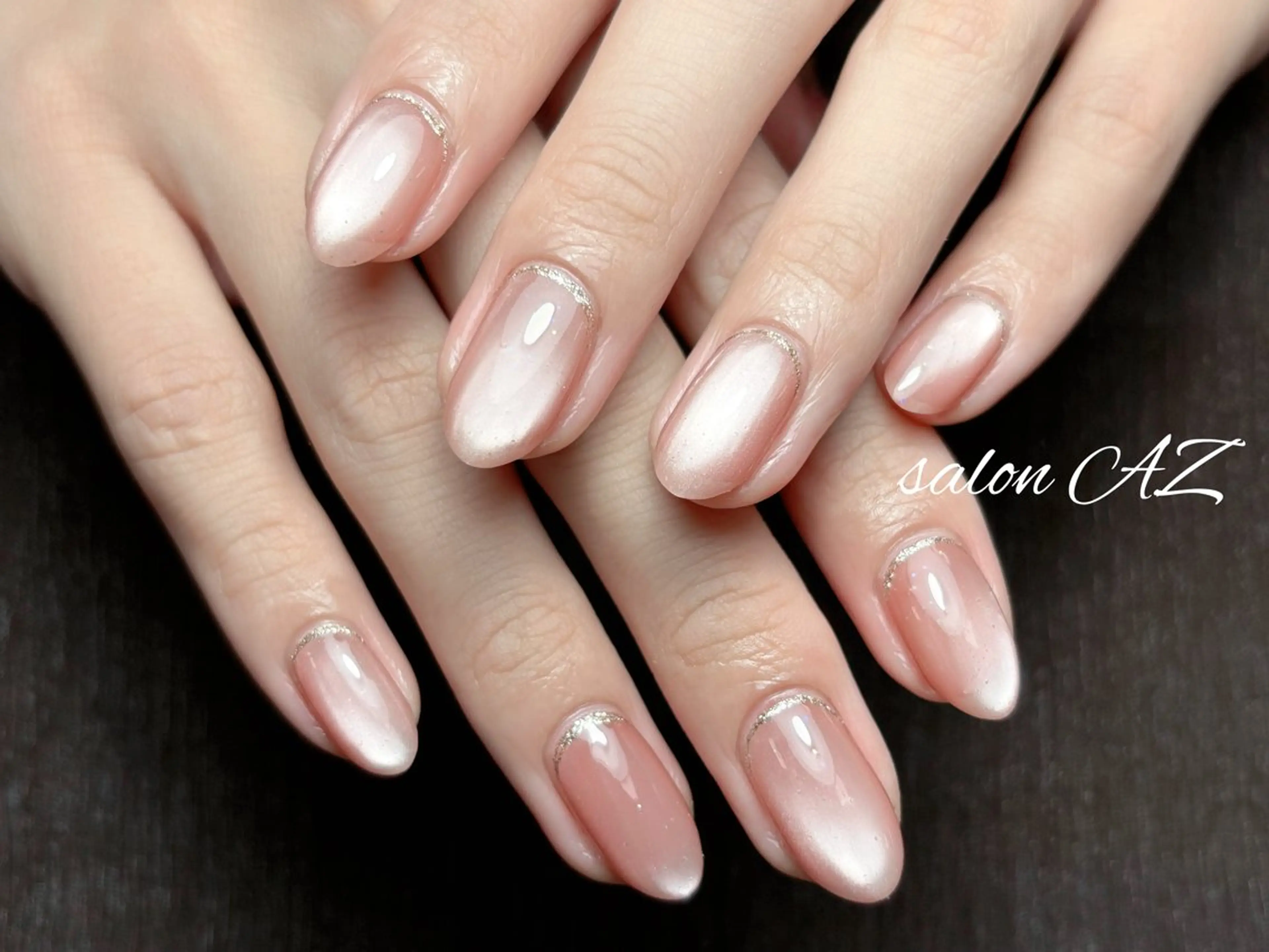 ネイル アートネイル 長さ出し フットネイル フレンチネイル ジェルネイル ハンドネイル salon AZのネイルデザイン