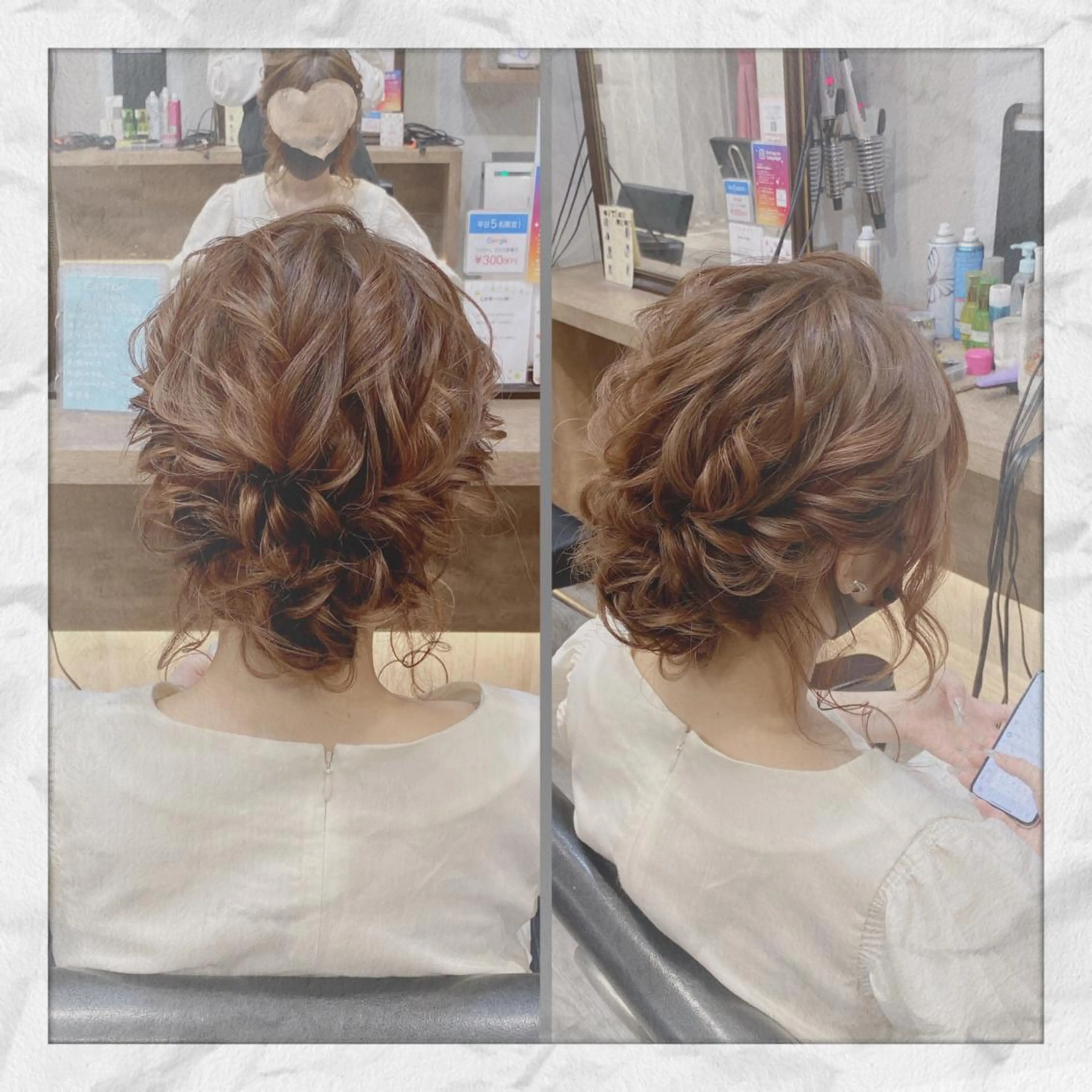 セミロング ヘアアレンジ ヘアセット ヘアセット/着付け 𓇼 松本 夏美𓇼のヘアスタイル