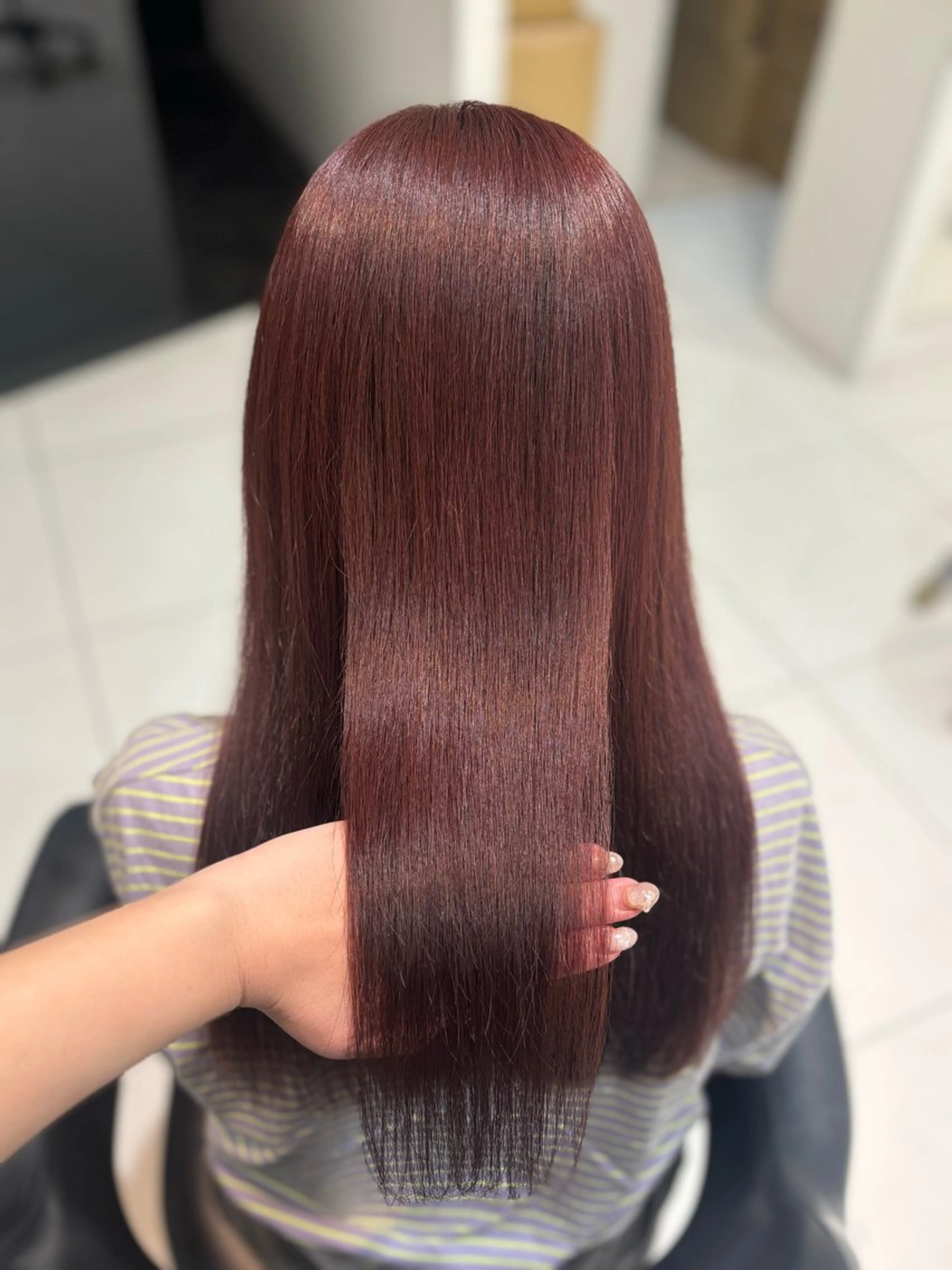 ロング 💞韓国カラー💞 あやかのヘアスタイル