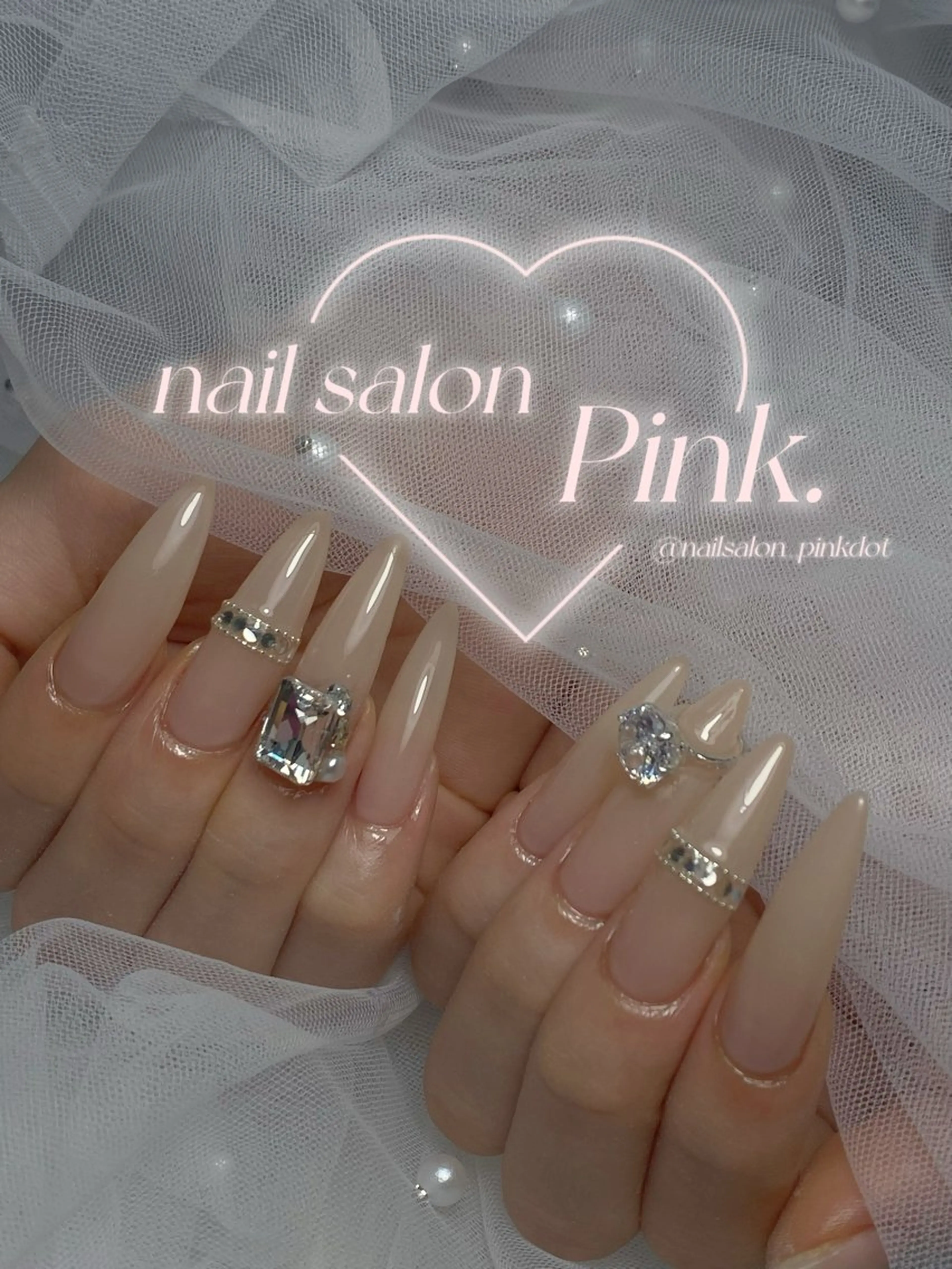 ネイル ストーンネイル nail salon Pink.のネイルデザイン