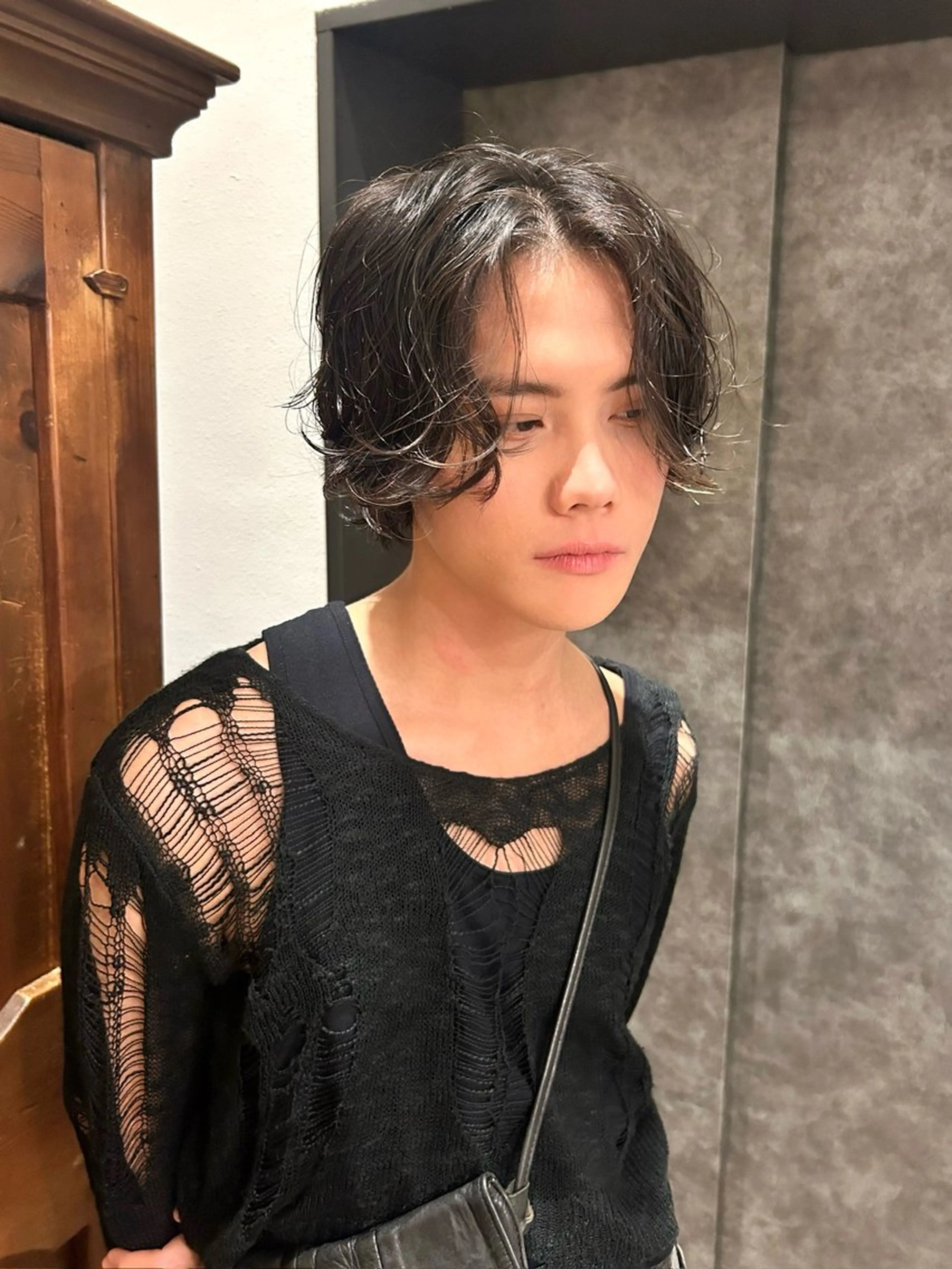 ショート メンズ ショート/ウルフ ハイトーン/カイセイのヘアスタイル