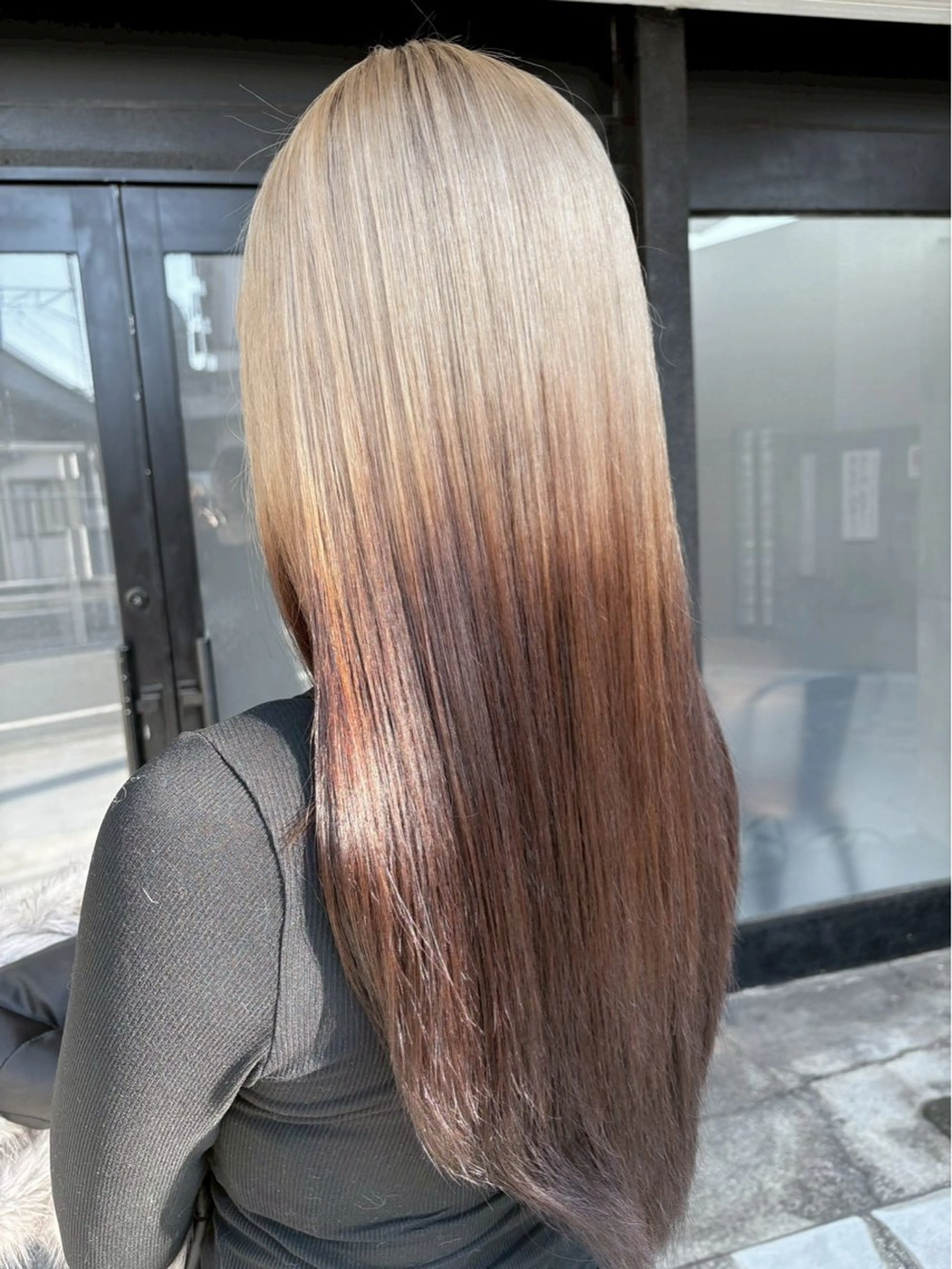 ロング カラー カット ヘアカラー トリートメント ハイトーン/韓国風/ 艶髪/吉祥寺のヘアスタイル