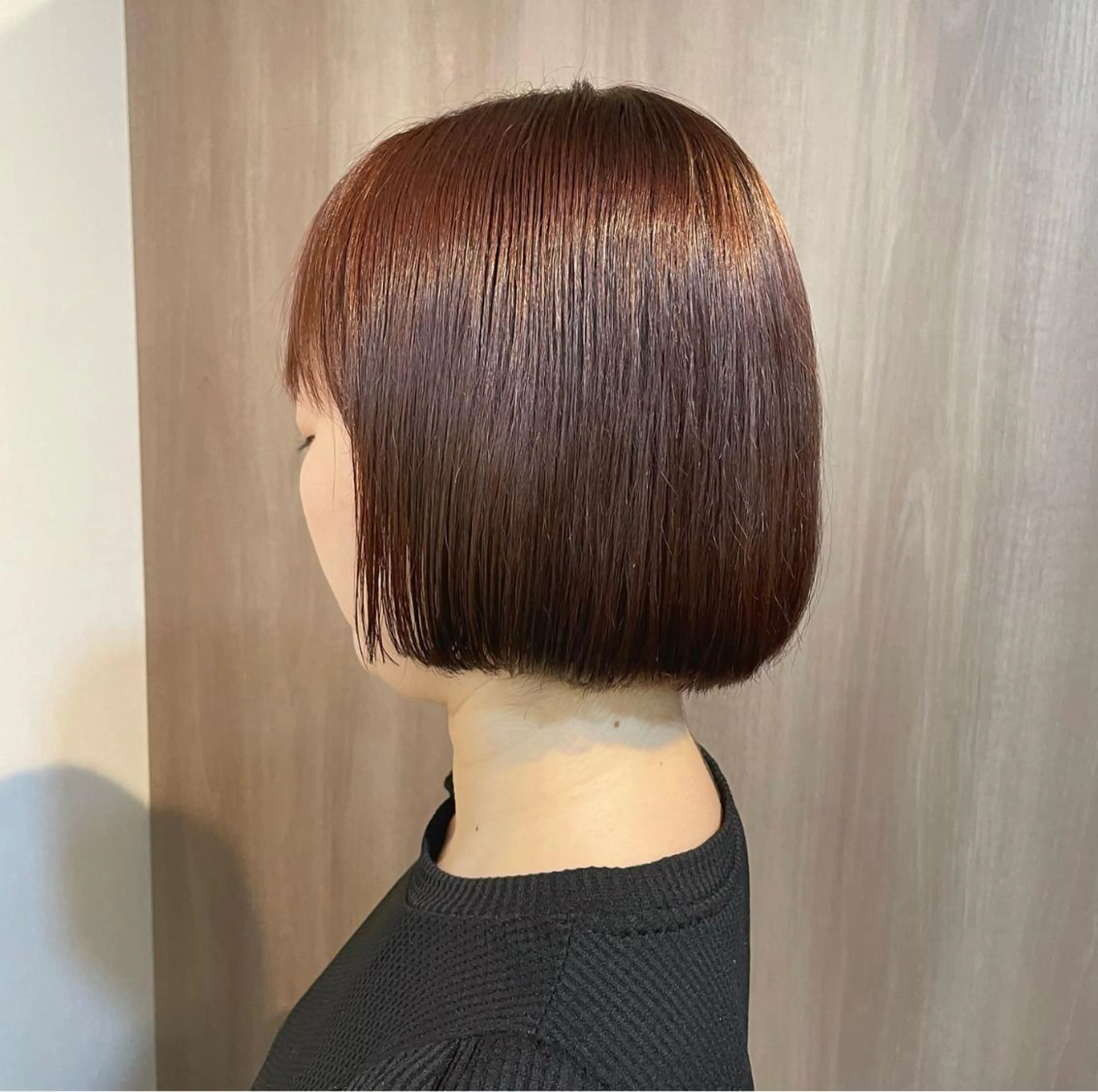 ショート カラー オレンジ ボブ Sherry/R 三川町　木村祐里奈のヘアスタイル