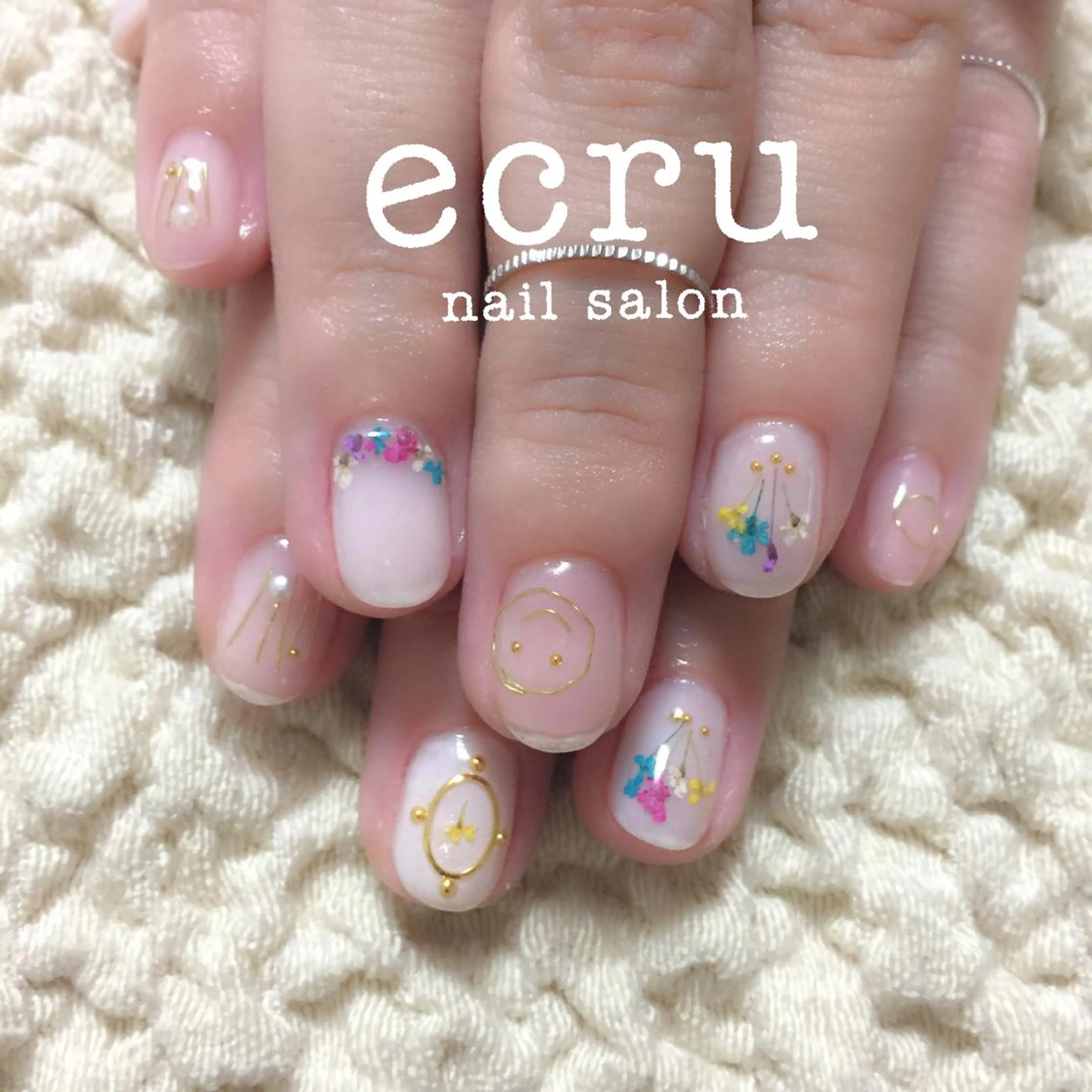 ネイル アートネイル ジェルネイル ecru nail 長谷川まきのネイルデザイン