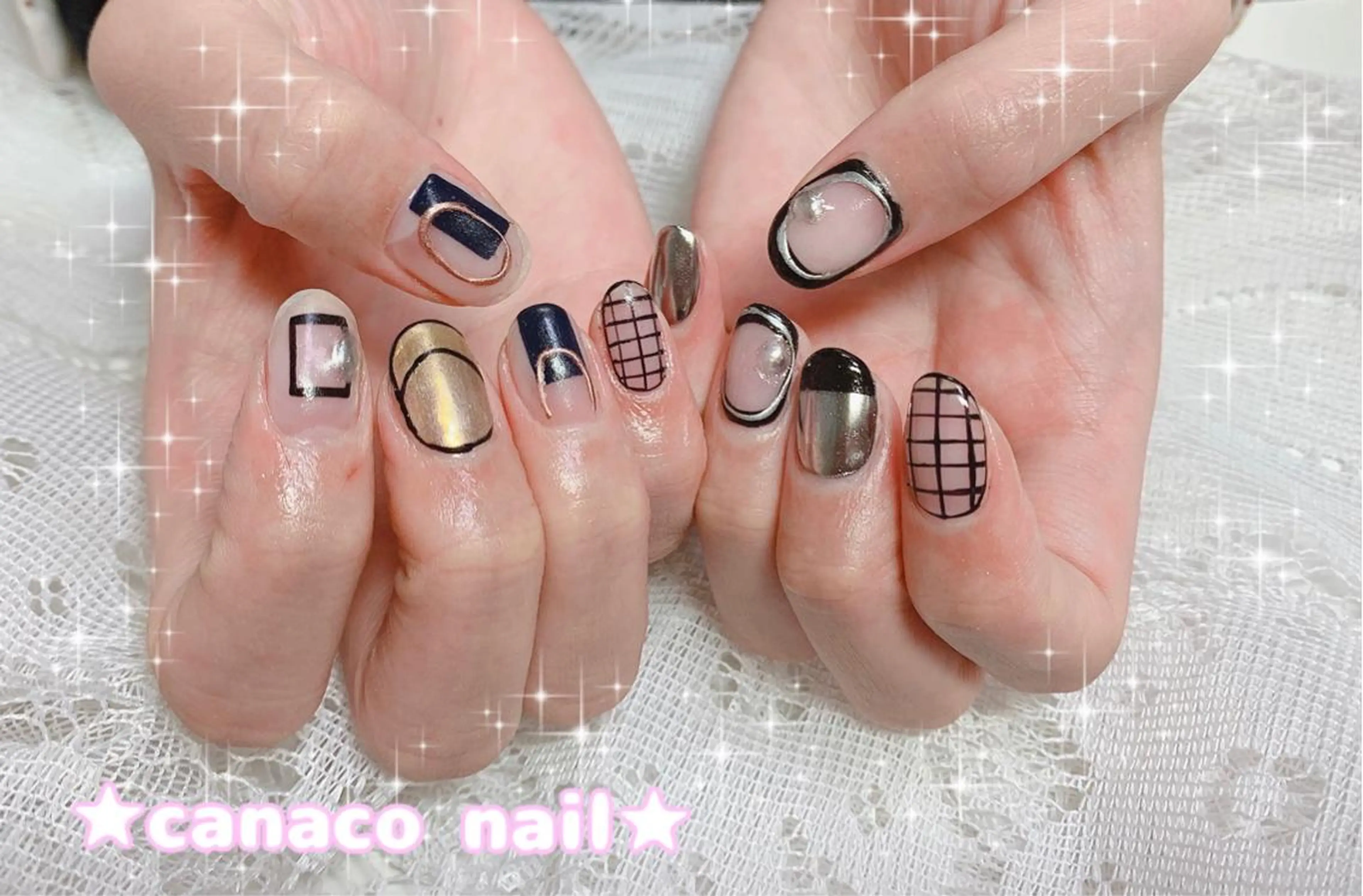 ネイル アートネイル ジェルネイル マットネイル パラジェル ストーンネイル ハンドネイル ハンドケア ベテランネイル cnc  nailのネイルデザイン