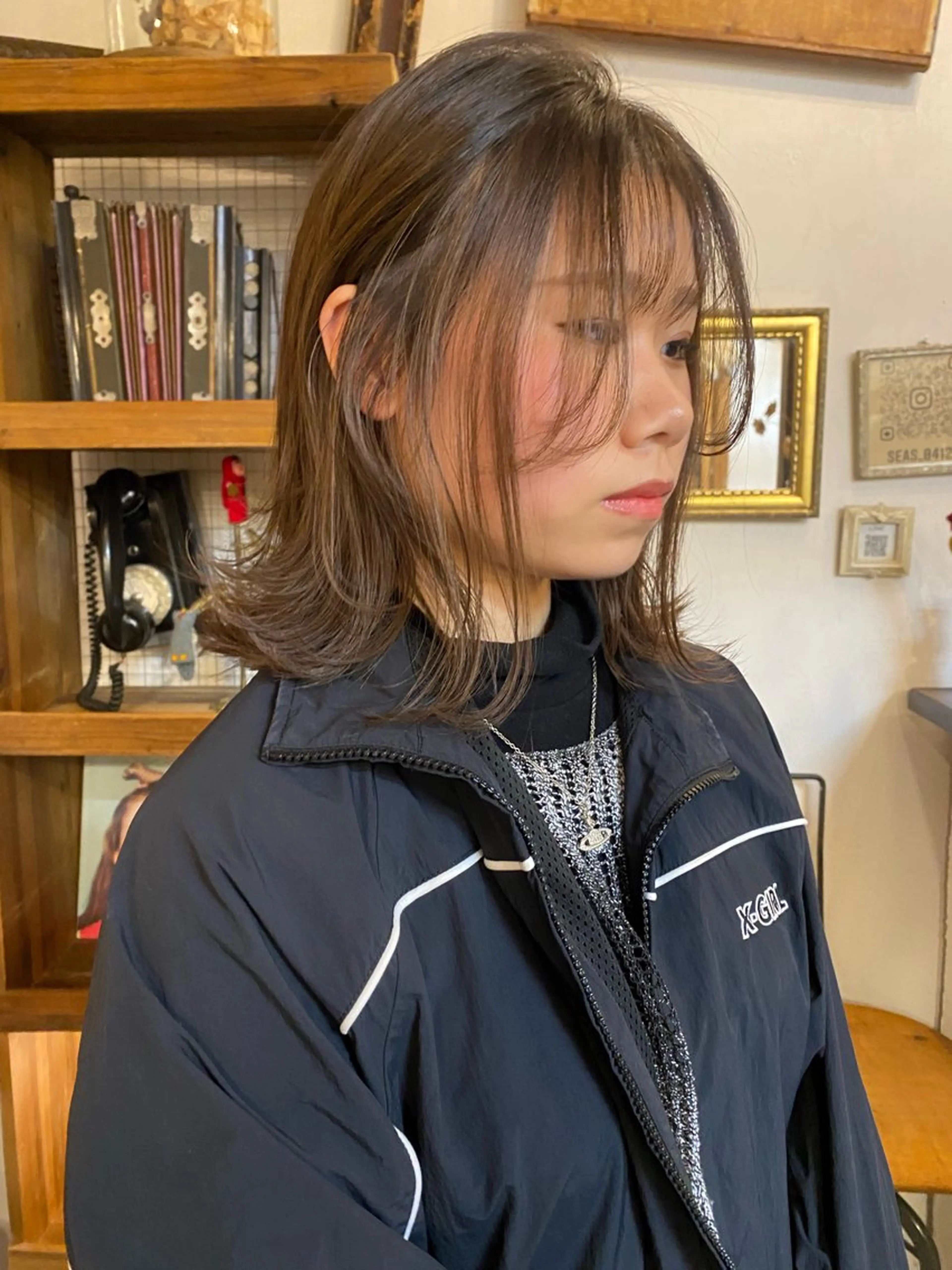 ミディアム ヒラカホ/ ブリーチ/似合わせのヘアスタイル