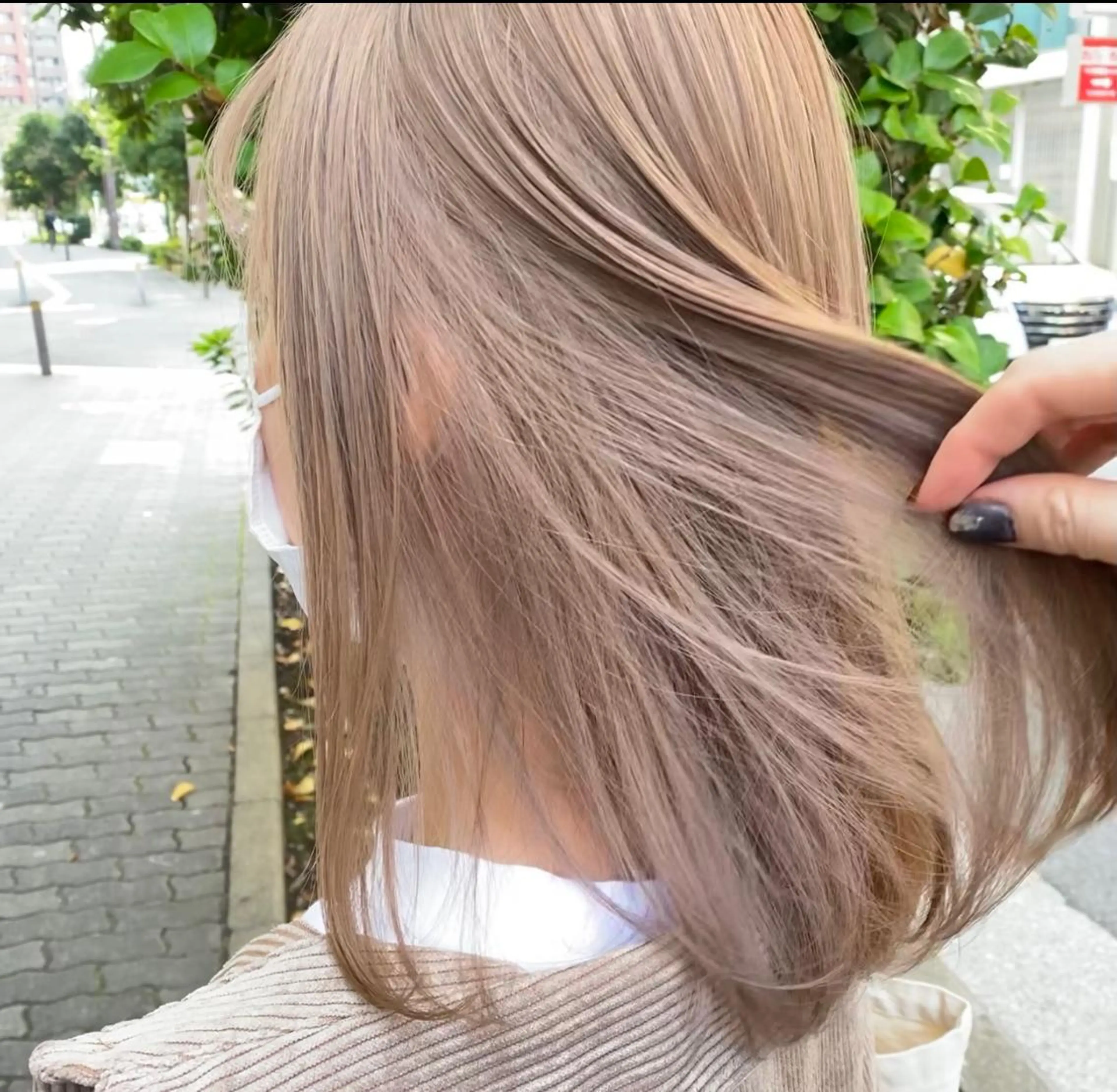 ミディアム カラー マンツーマン女性 美容師 奏のヘアスタイル