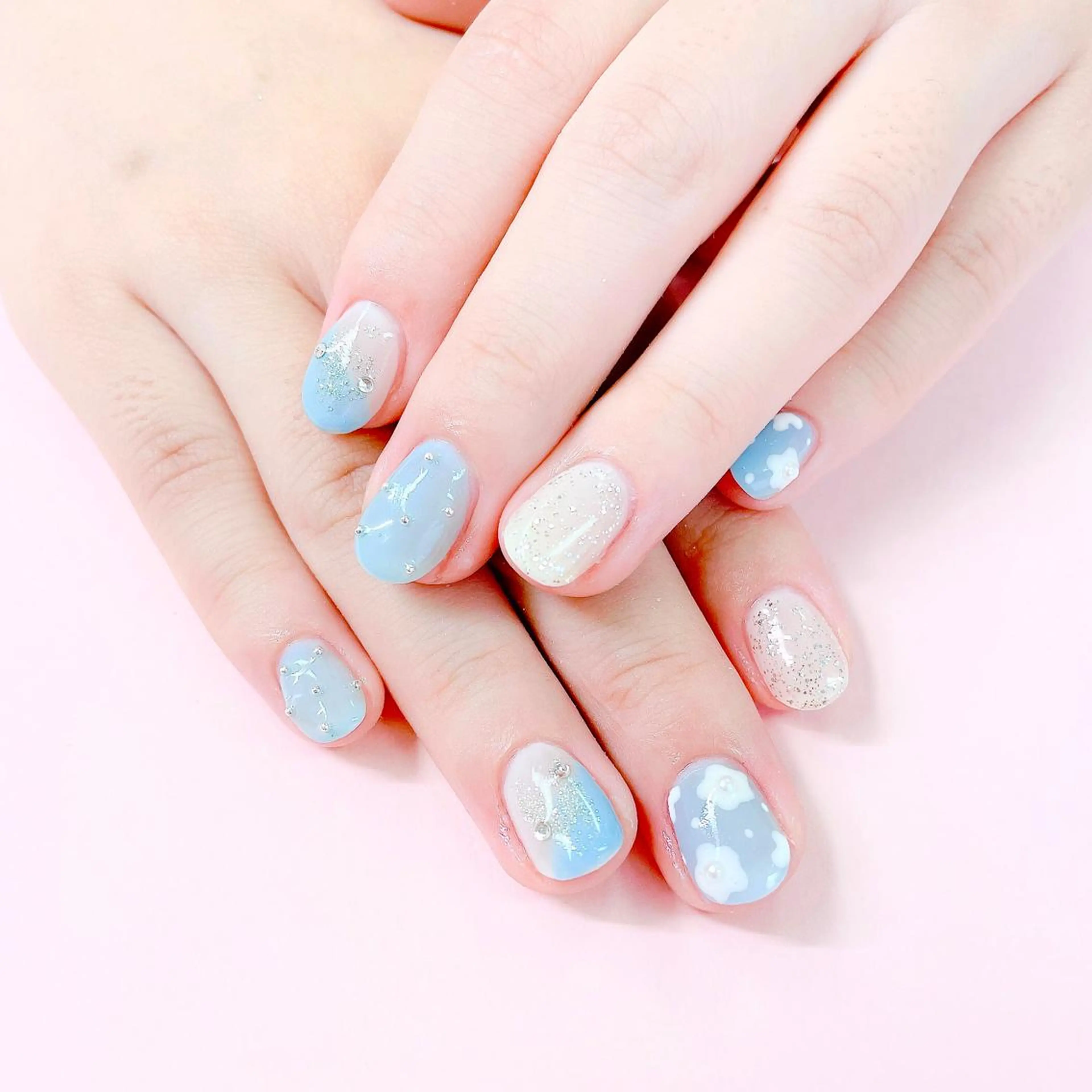 ネイル ハンドネイル 大阪福島韓国束感まつ げ Sayaka🤍のマツエク・マツパデザイン