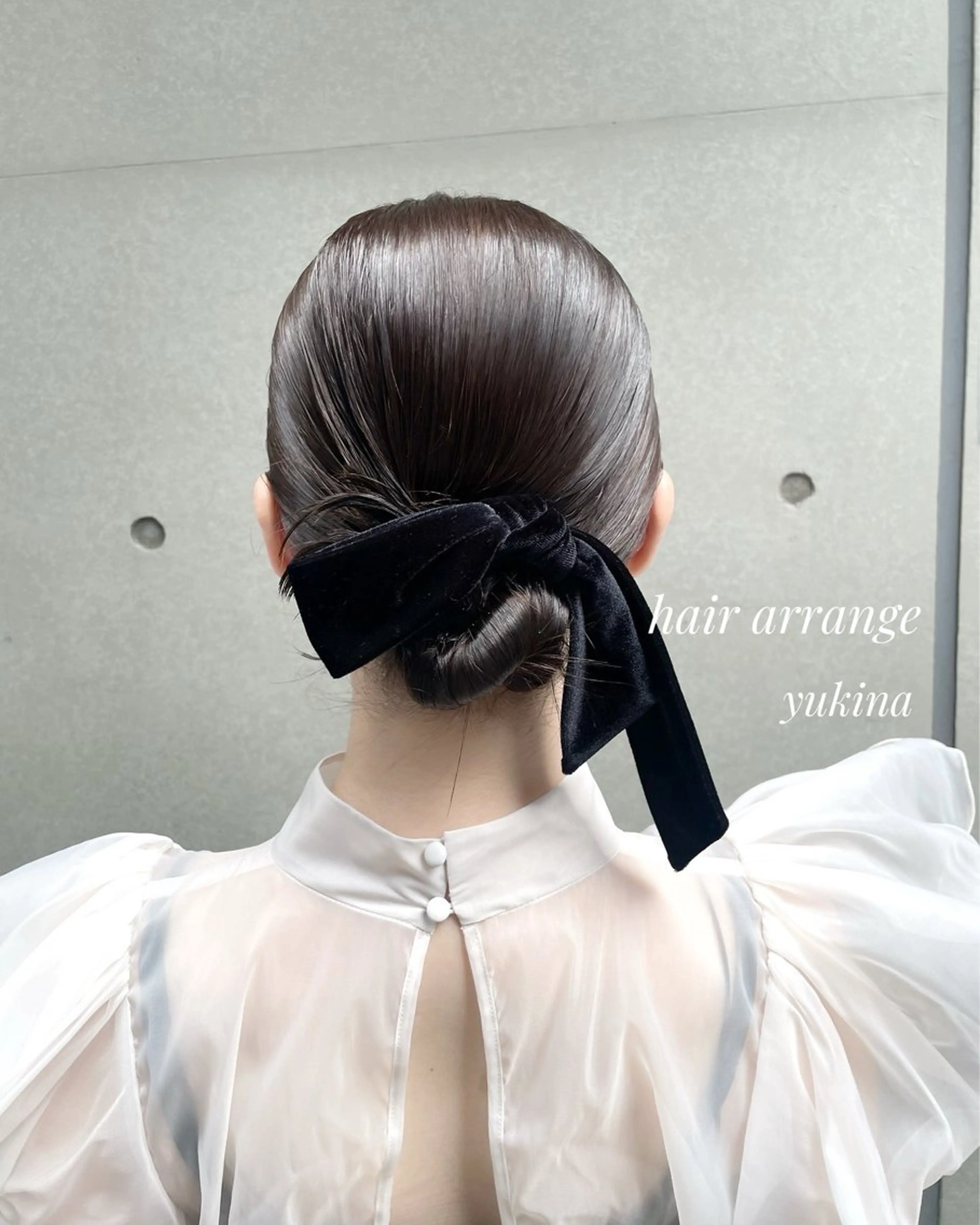 ロング ヘアアレンジ お団子ヘア 結婚式・ブライダル ヘアセット ✨透明感ケアカラー✨ 長野ゆきなのヘアスタイル