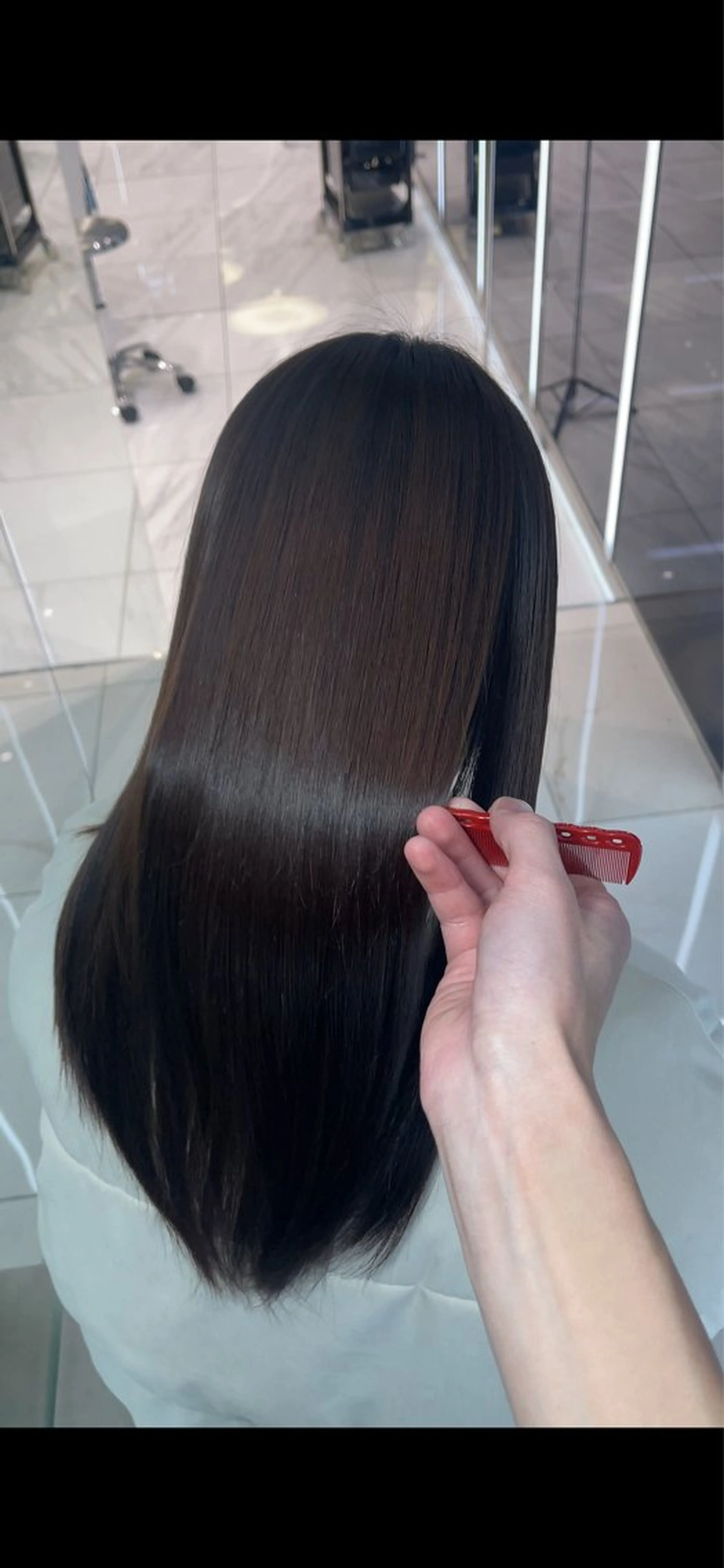 ロング 縮毛矯正 中島 雄斗のヘアスタイル