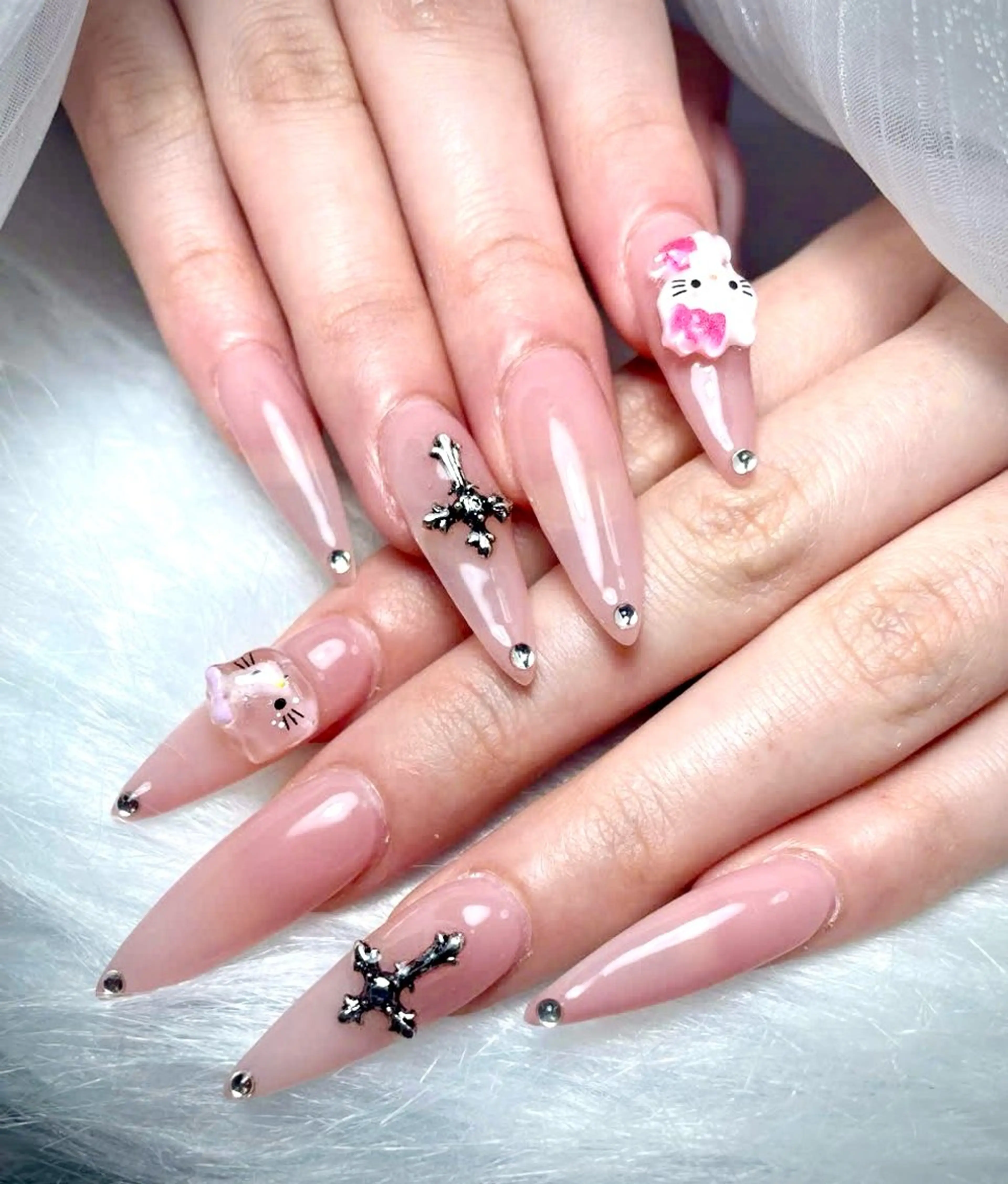 ネイル ストーンネイル ハンドネイル Michan Nailのネイルデザイン