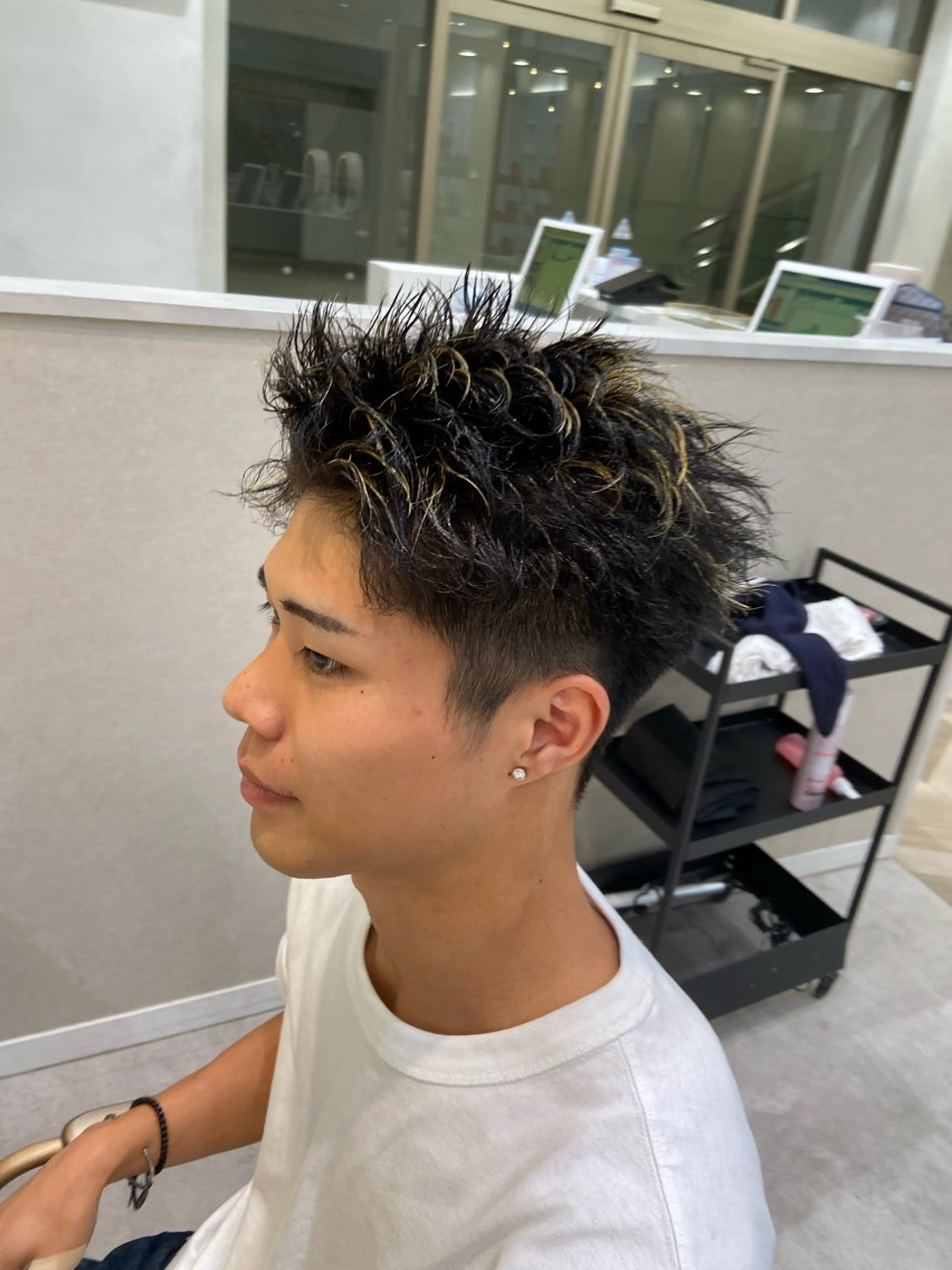 ショート カラー パーマ メンズ 地毛風縮毛矯正 /ニュアンス/はるたのヘアスタイル