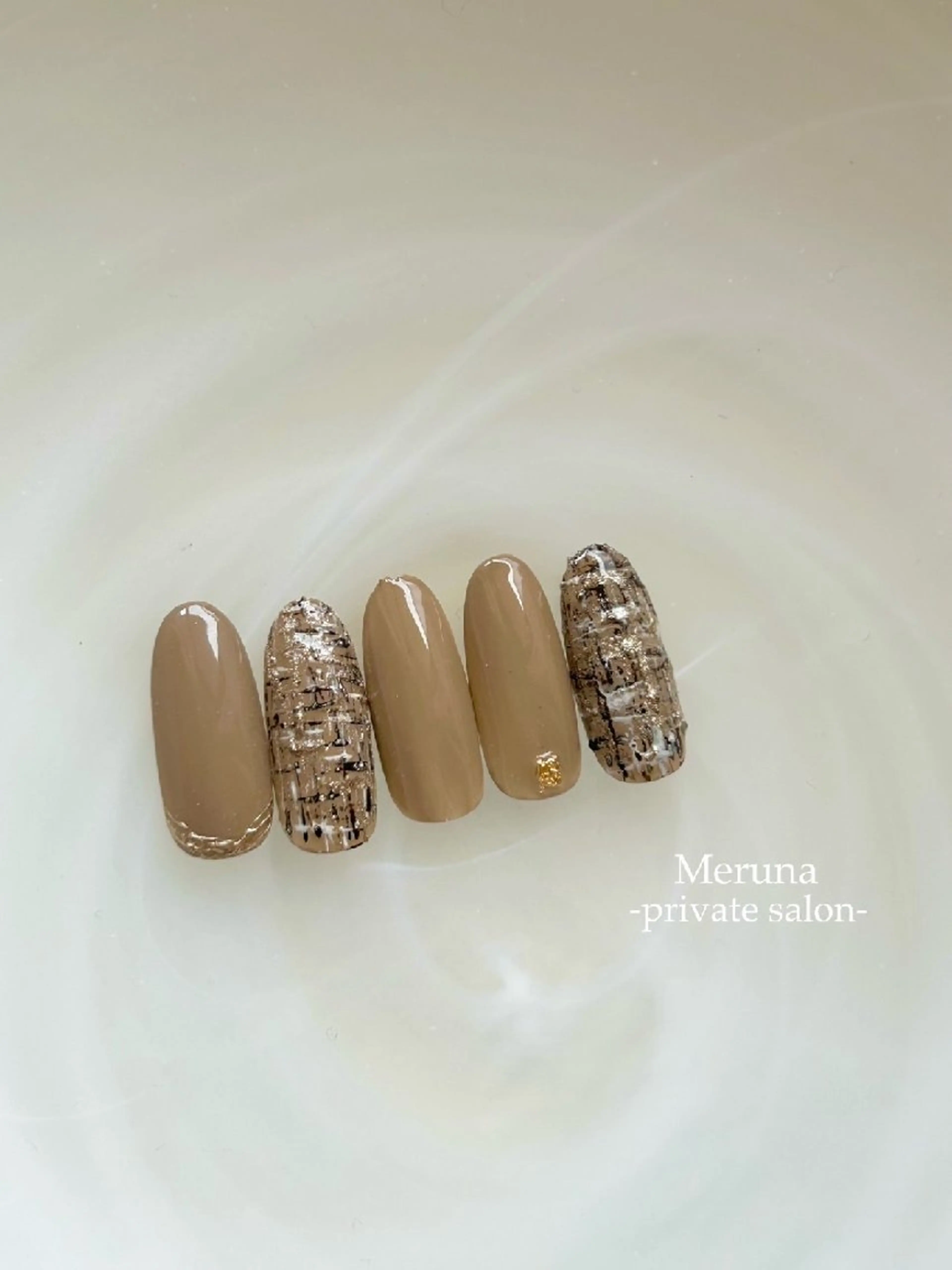 ネイル ニュアンスネイル ツイードネイル ハンドネイル Meruna .ﾒﾙｰﾅ.のネイルデザイン