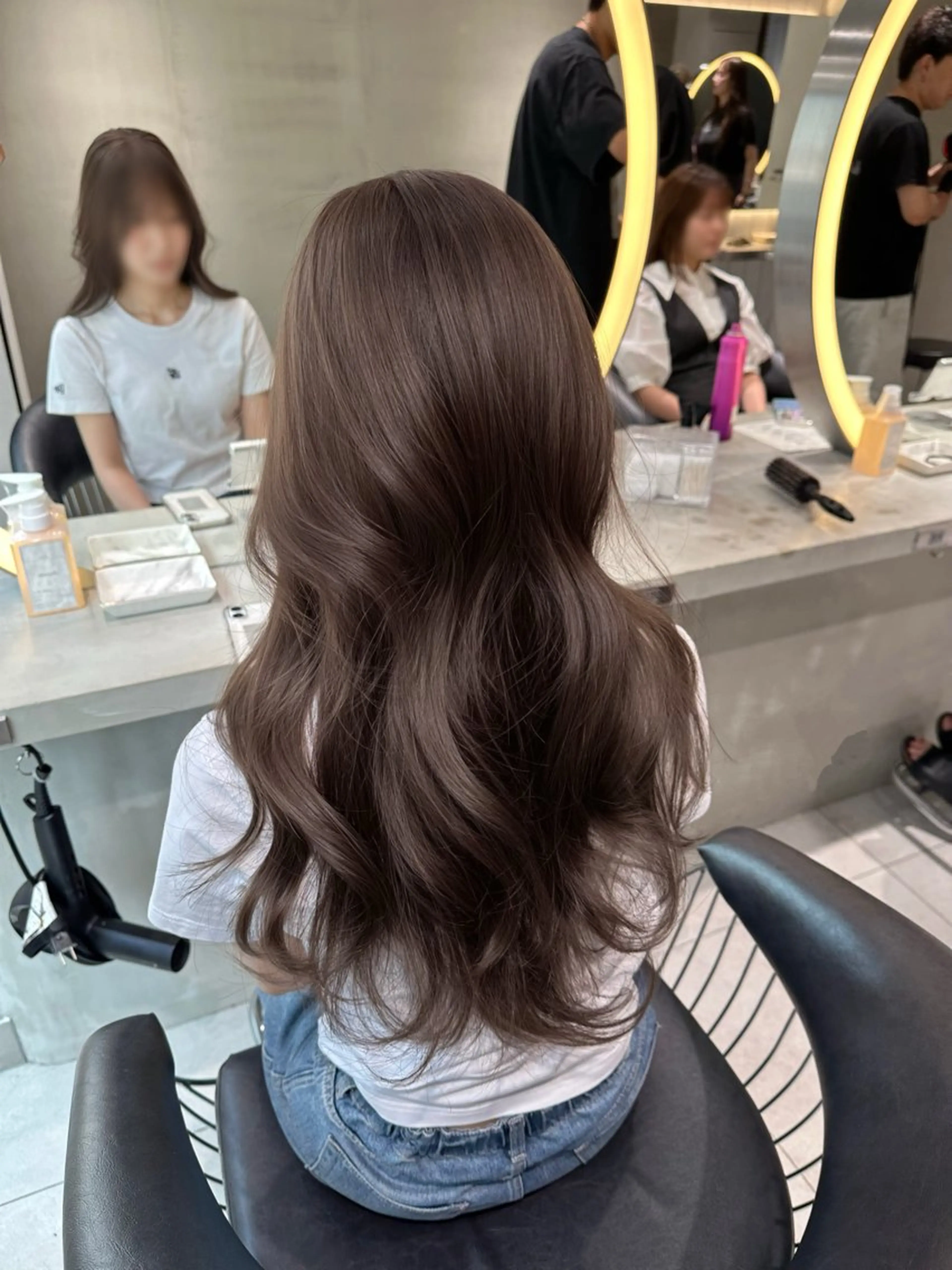 ミディアム ヘアカラー コウスケ/ ハイトーン/韓国ヘアのヘアスタイル