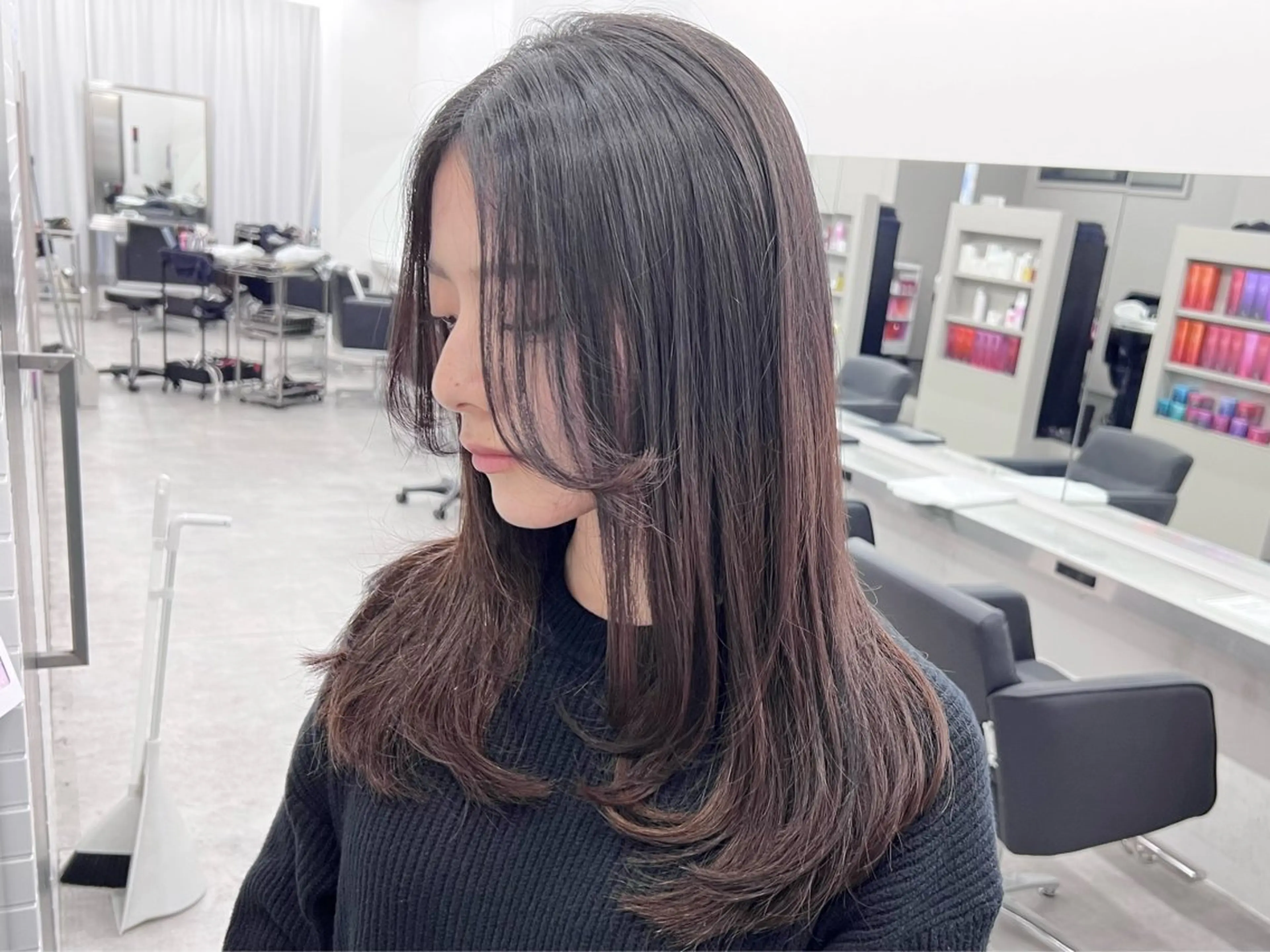 【韓国ヘアレイヤースタイル】💎今どき透明感💜カット&カラー🌟オージュアトリートメントの写真