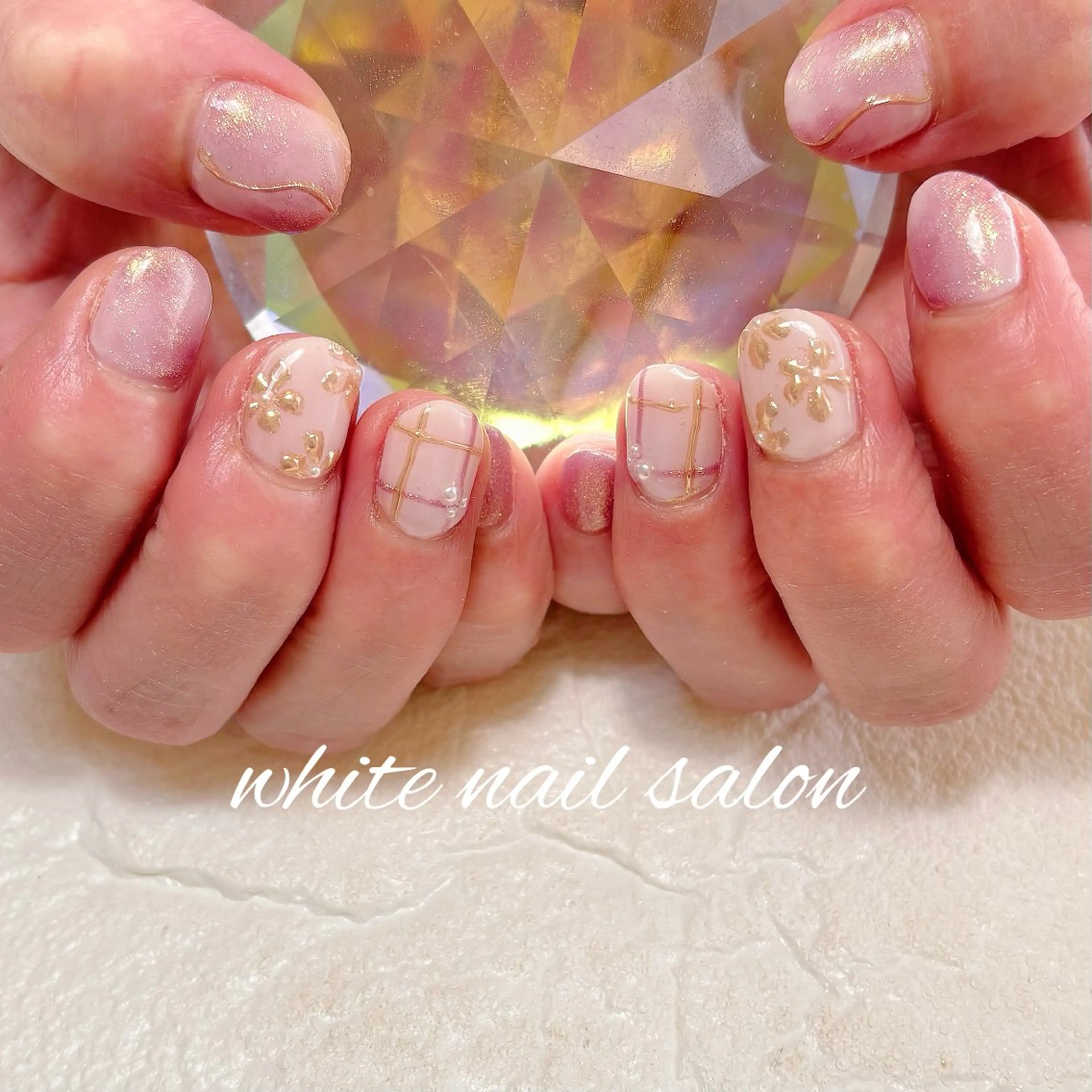 ネイル フットネイル ラメ(グリッター) ハンドネイル white nail salonのネイルデザイン