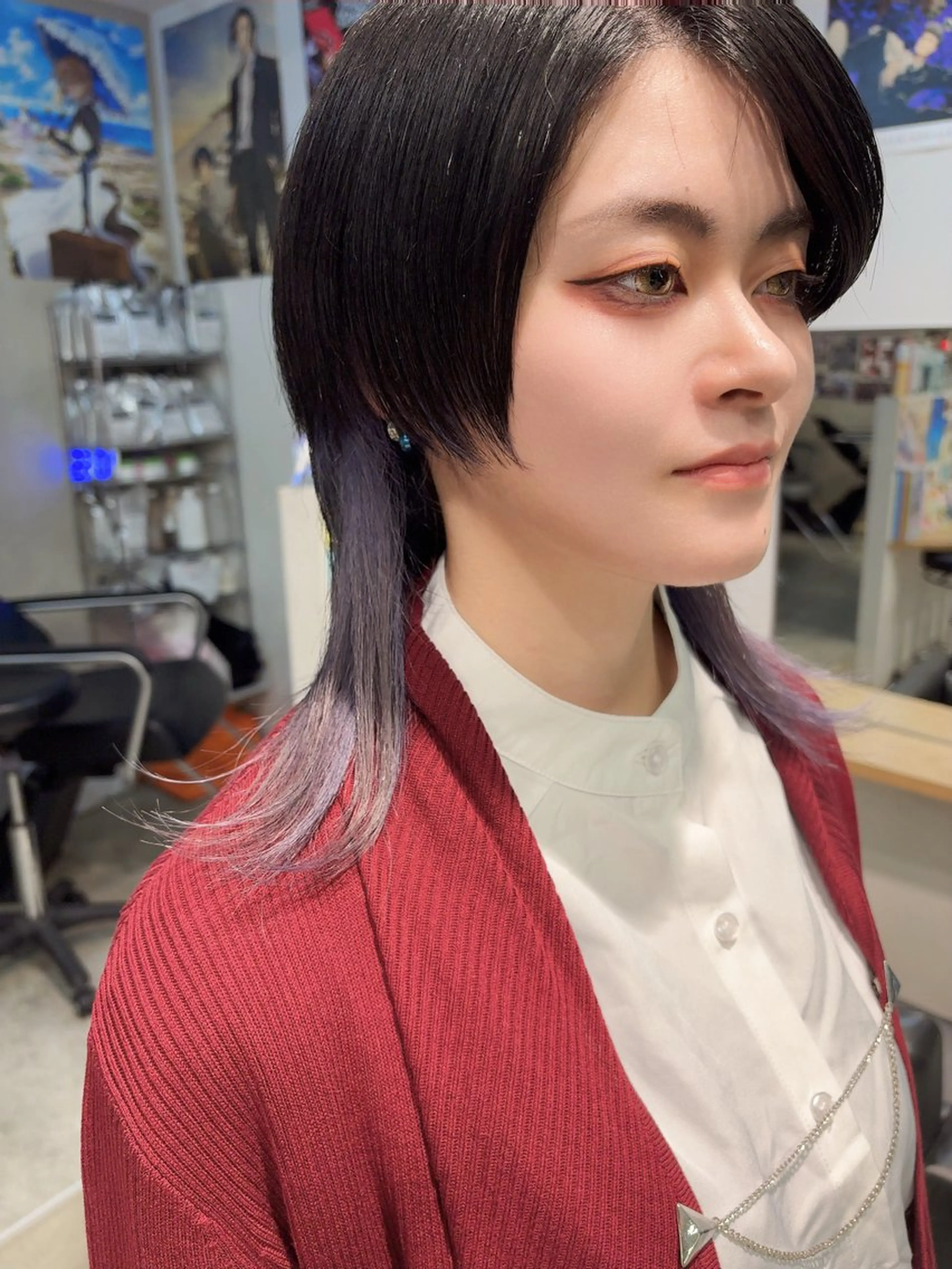 ショート カラー ブリーチ ケアブリーチ ダブルカラー ハイトーンカラー インナーカラー カット ヘアカラー トリートメント ウルフカット 渋谷の人のヘアスタイル