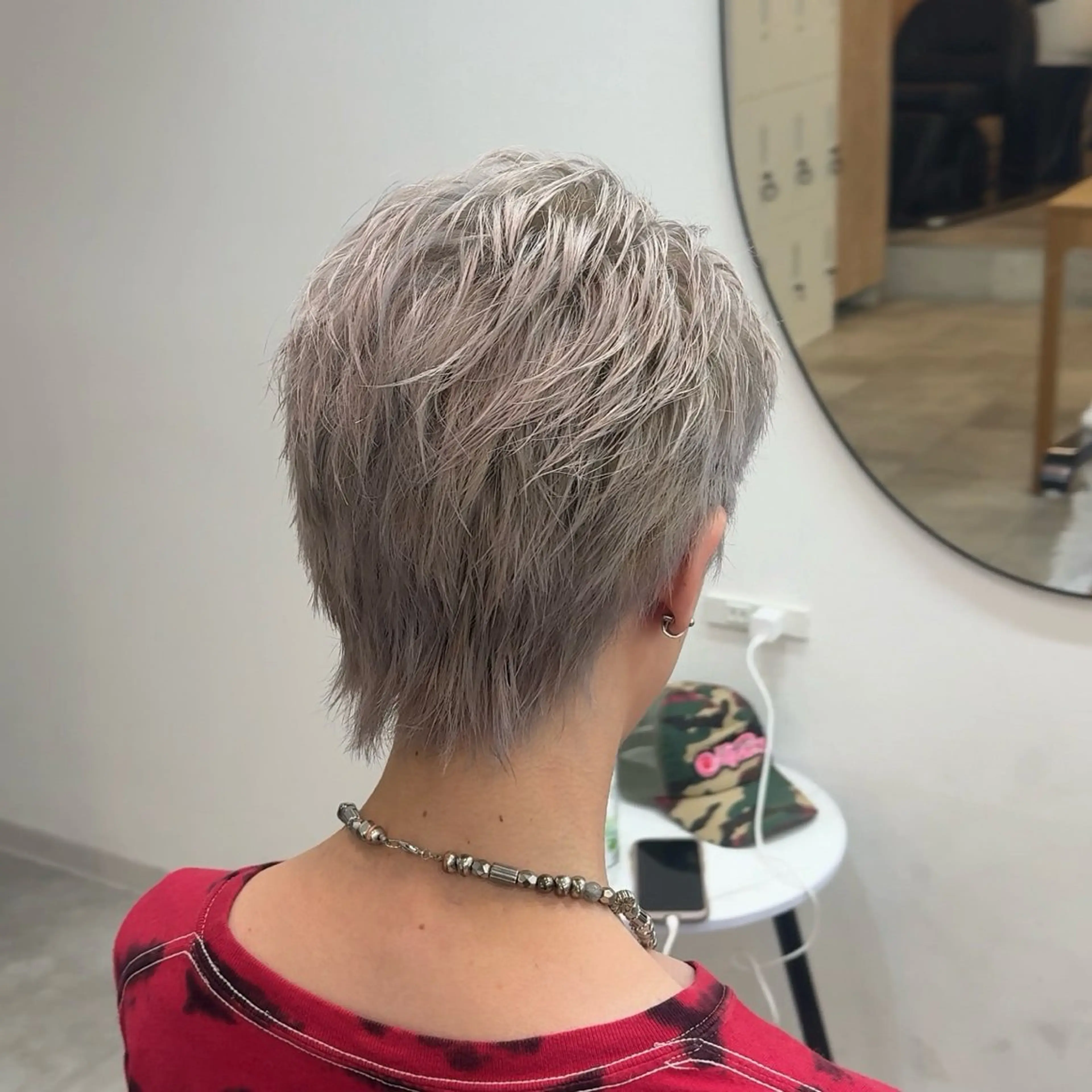 ショート カラー ブリーチ ブロンド ヘアカラー ブリーチカラー/渋谷 /髪質改善/shinのヘアスタイル