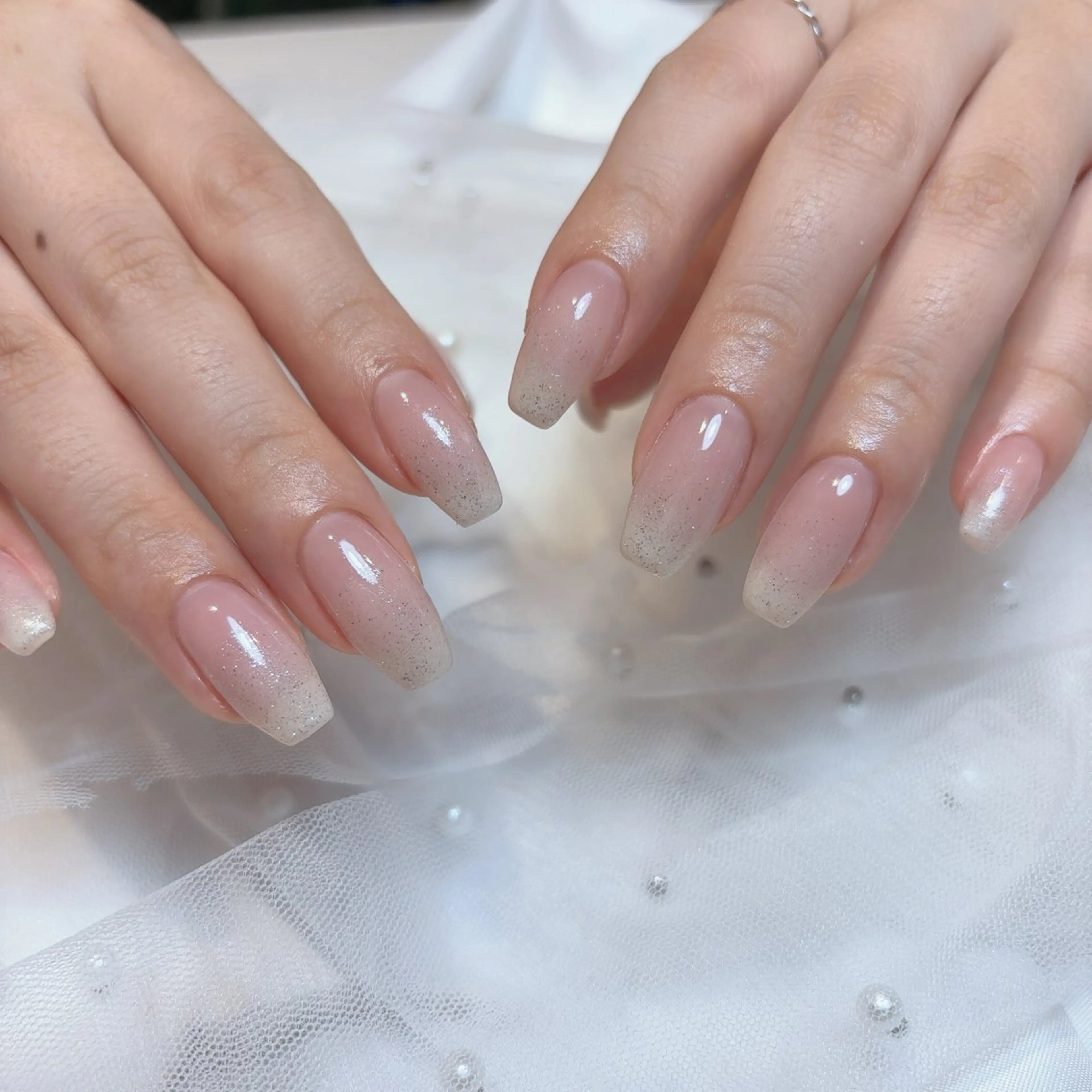 ネイル ラメ(グリッター) ワンホンネイル ♥パラジェル取扱店のネイルデザイン