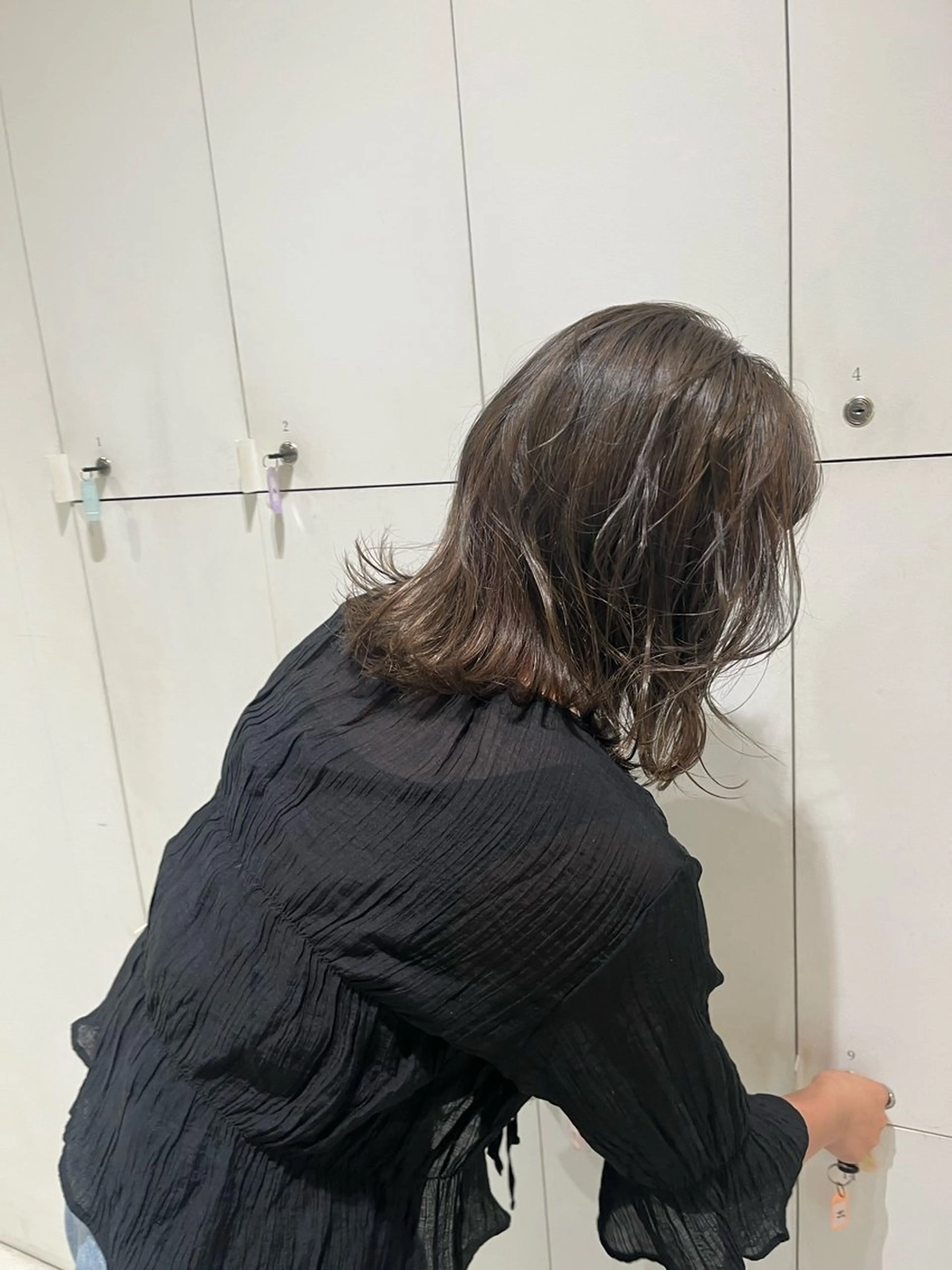 ワンカラー🩵ツヤカラーの写真