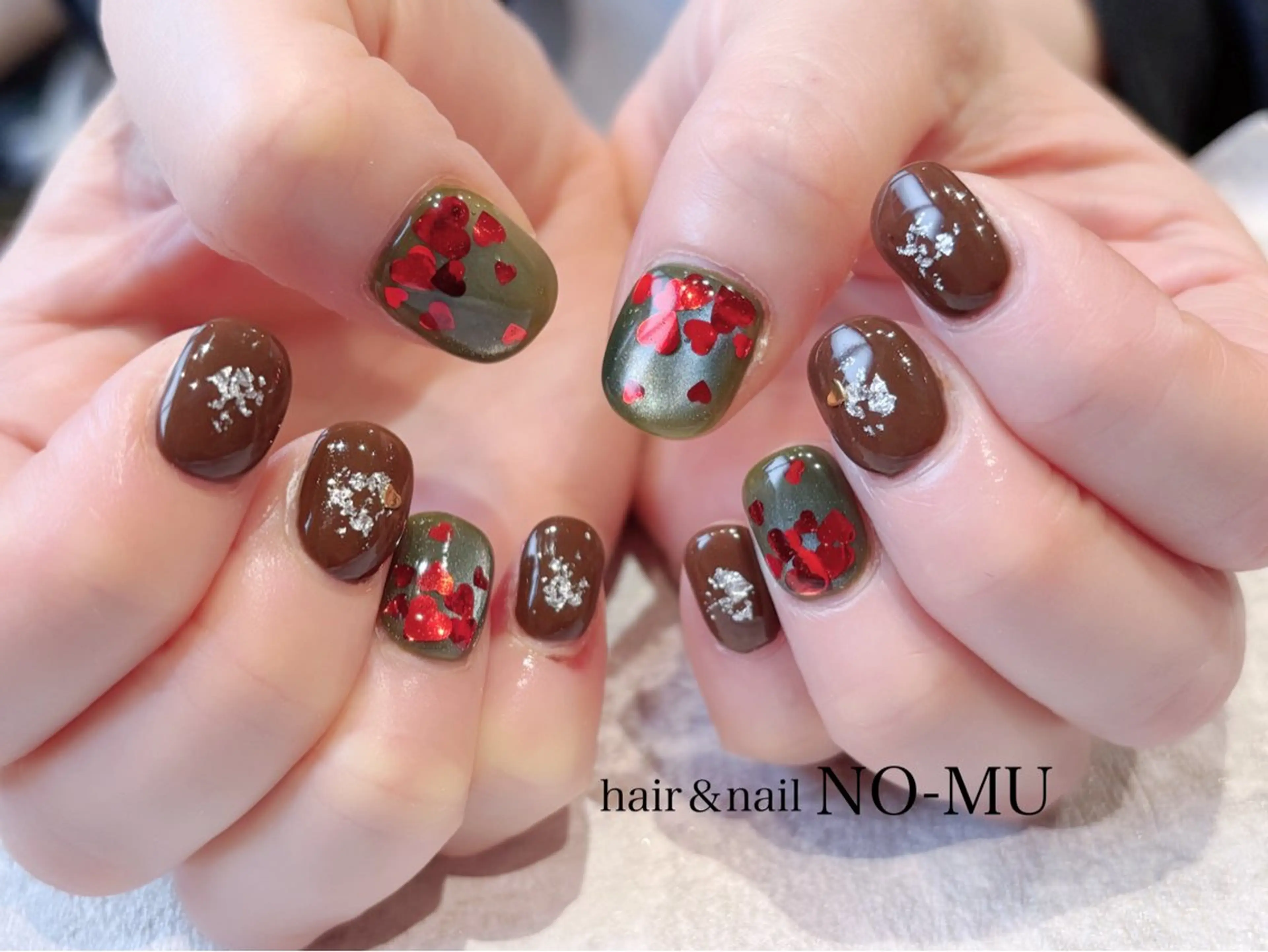 ネイル バレンタイン ハンドネイル hair＆nail NO-MUのネイルデザイン