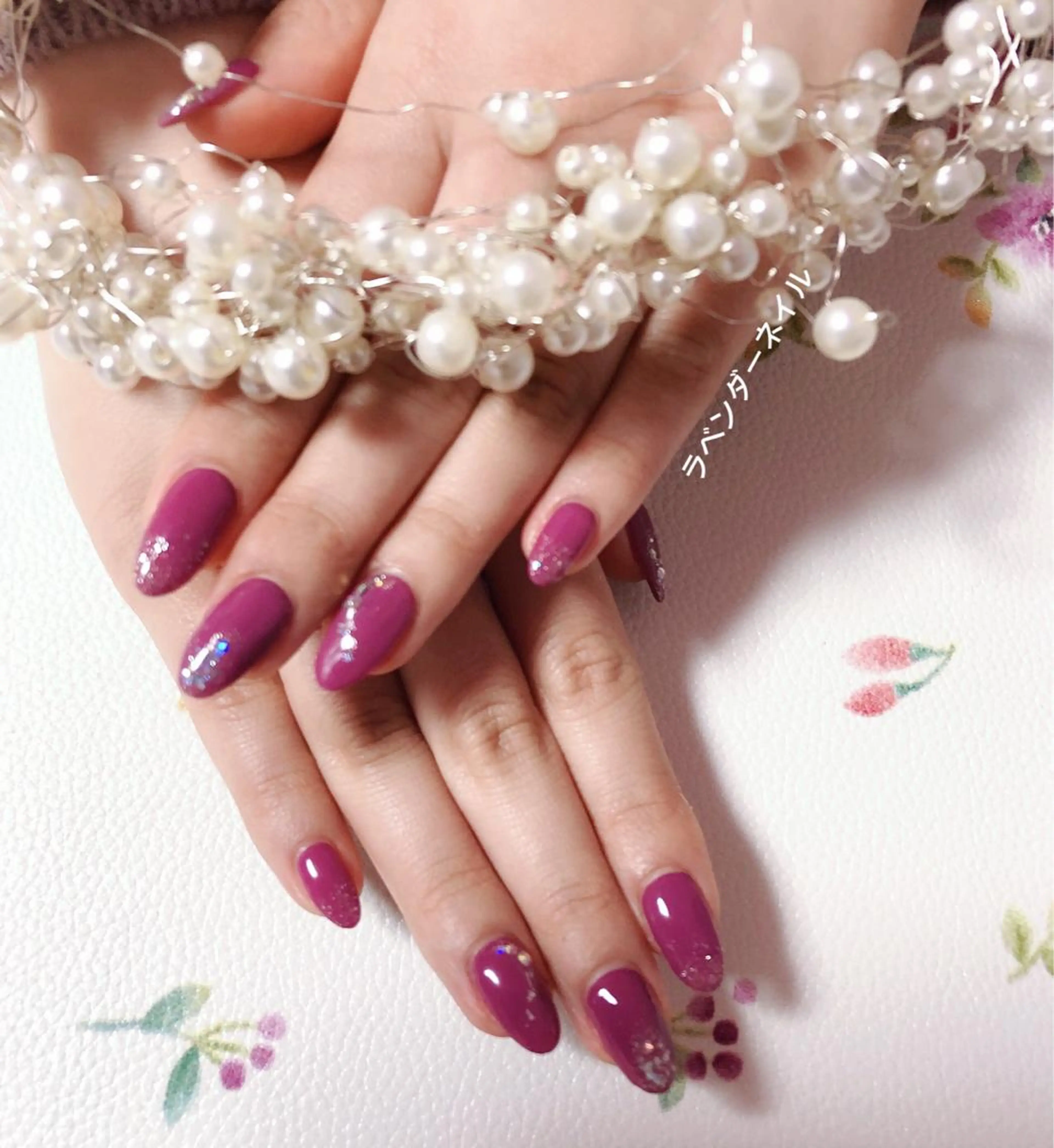 ネイル ラベンダー💖日暮里 ルル💖ネイルのネイルデザイン