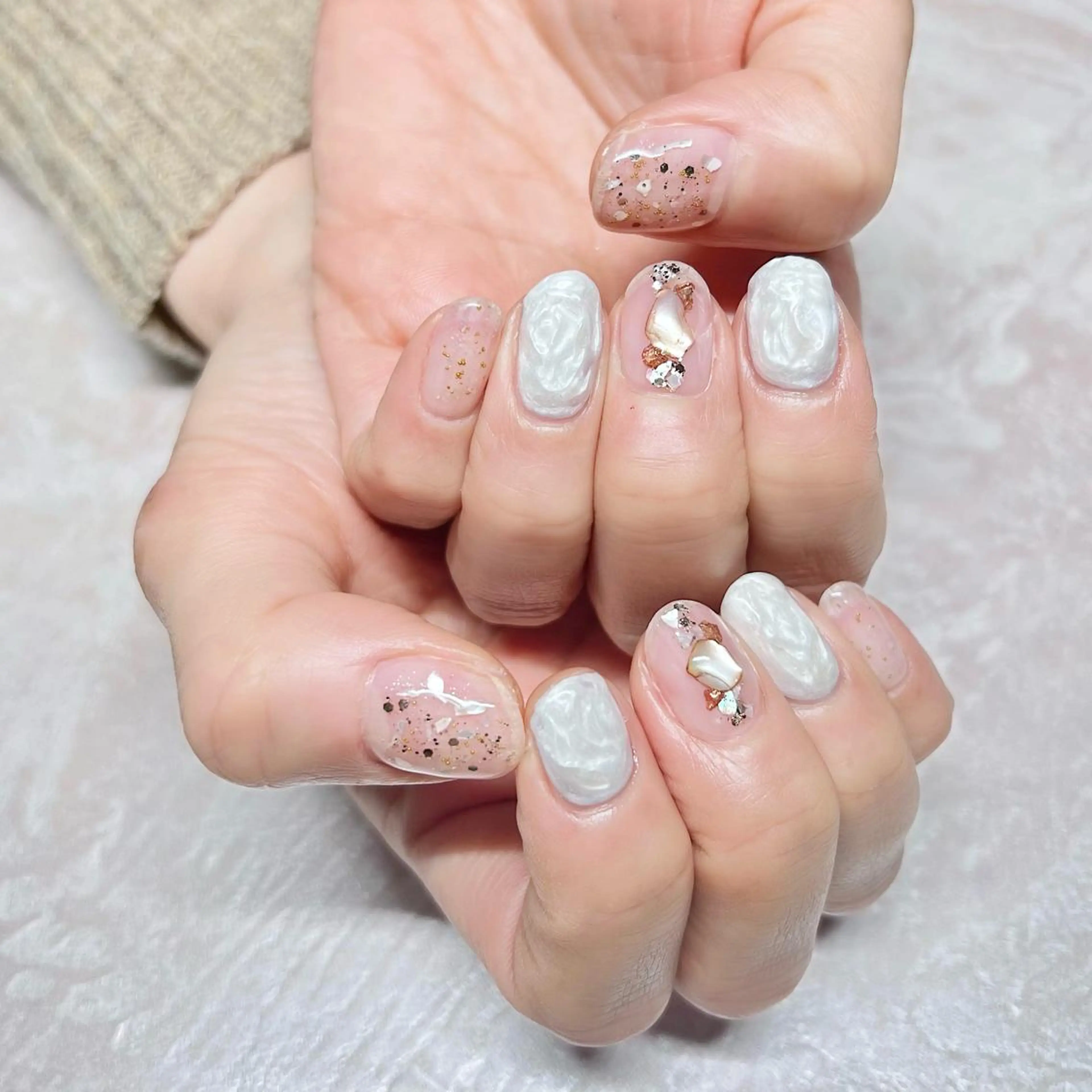 ネイル ニュアンスネイル ショートネイル gemickle nailのネイルデザイン