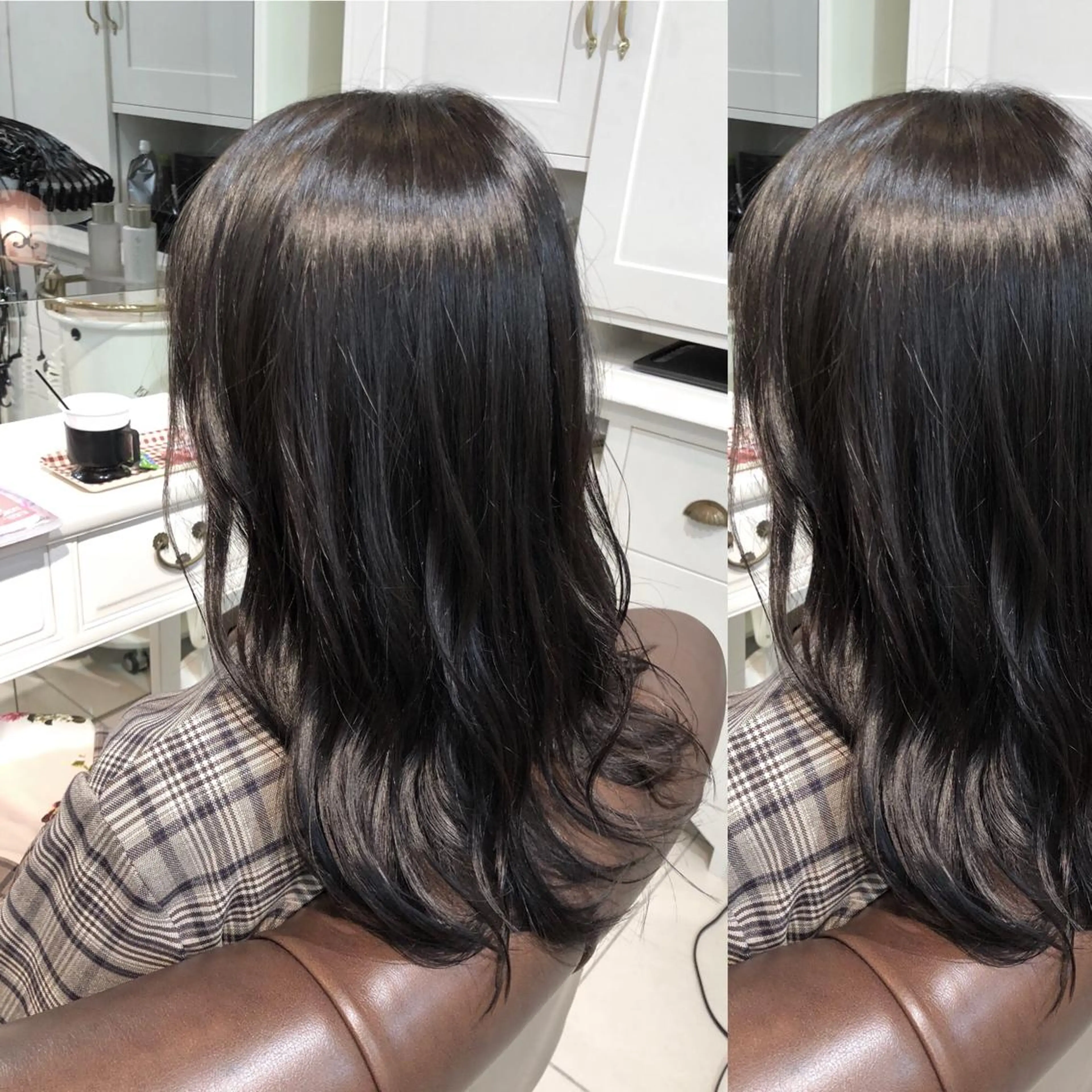 セミロング カラー トリートメント 縮毛矯正⭐️ TAKAHIROのヘアスタイル