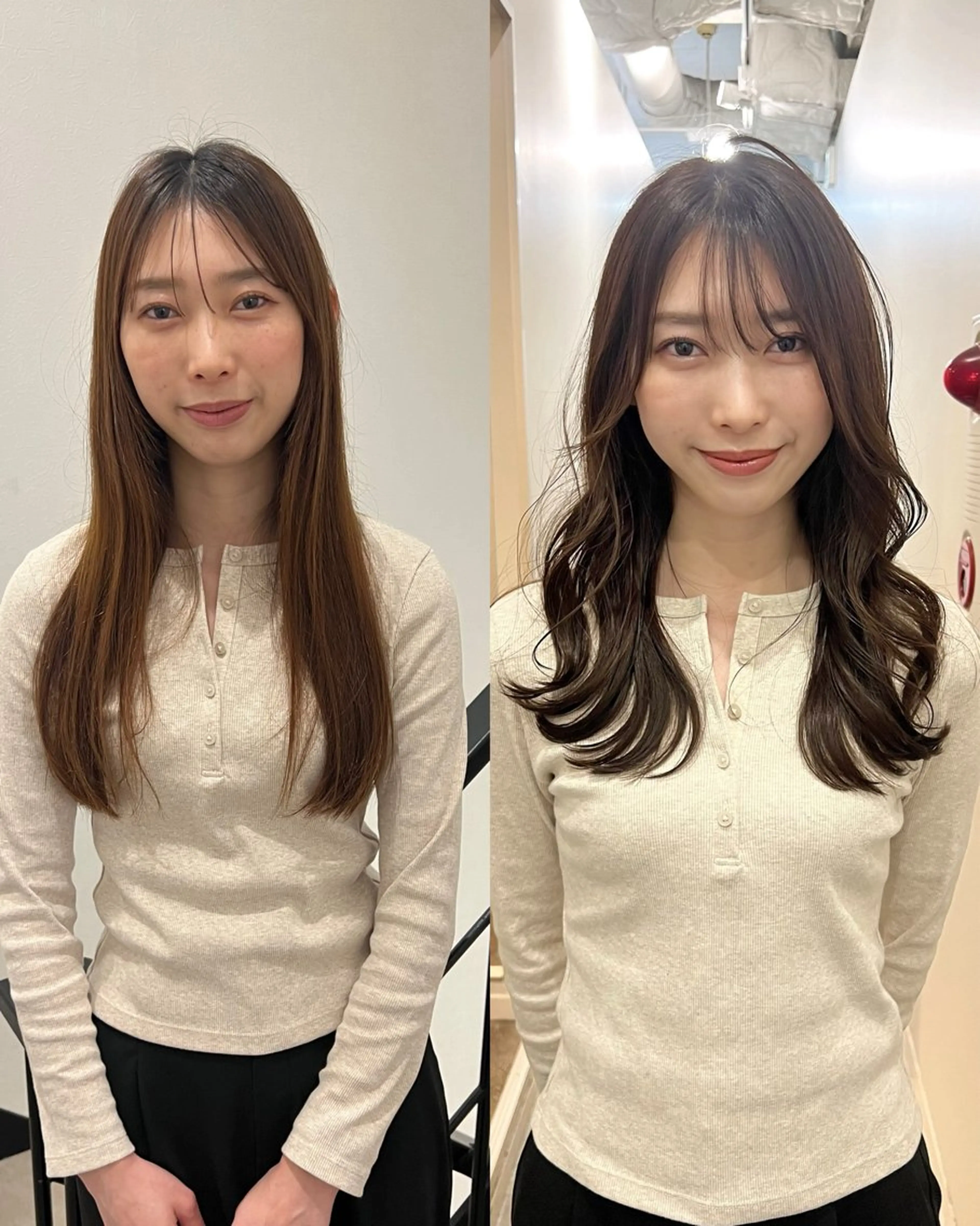セミロング 韓国風ヘア レイヤーカット 峠 祐樹のヘアスタイル