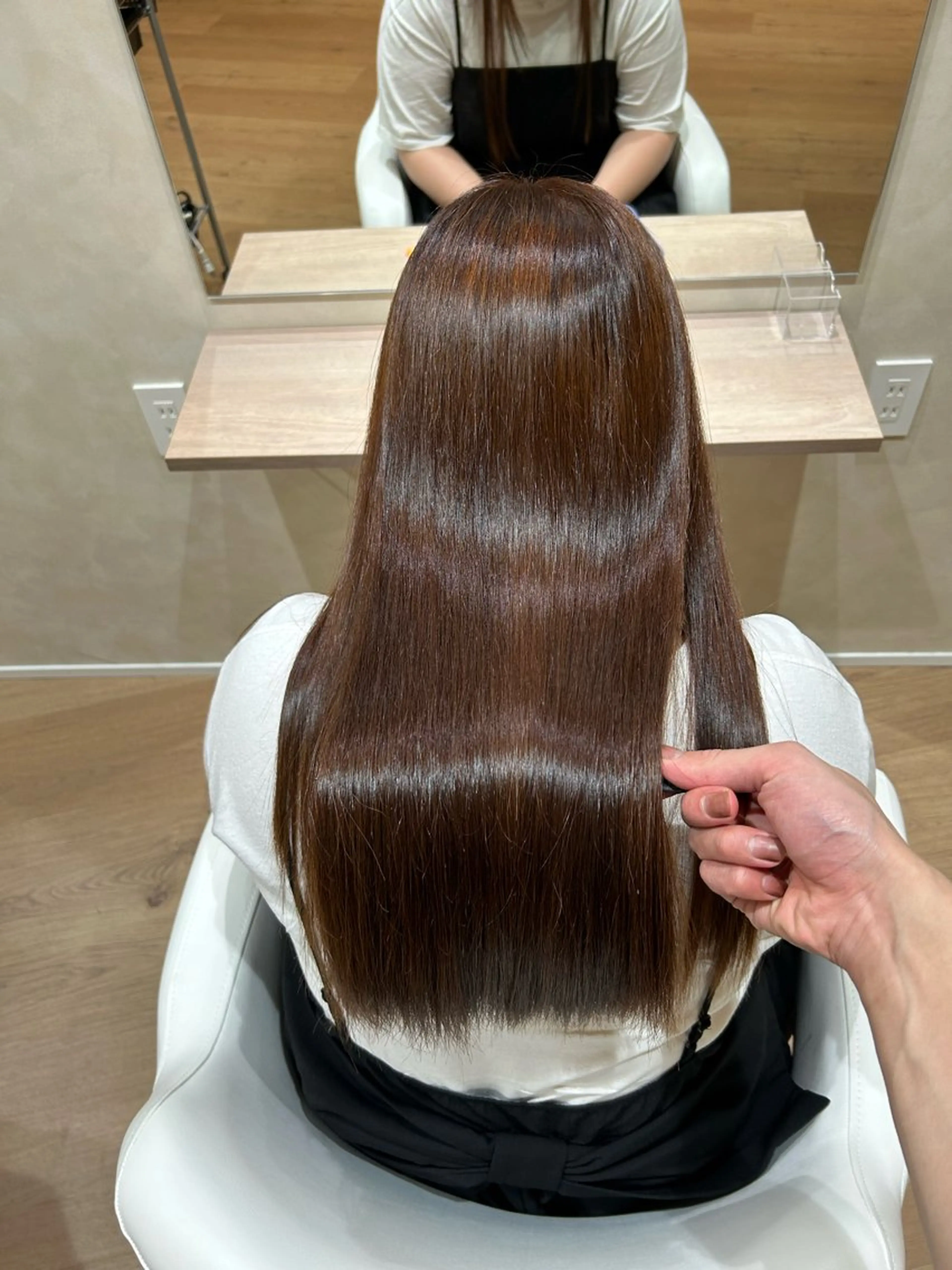 ロング 縮毛矯正 阿倍野/髪質改善 /縮毛矯正/坪田幸広のヘアスタイル