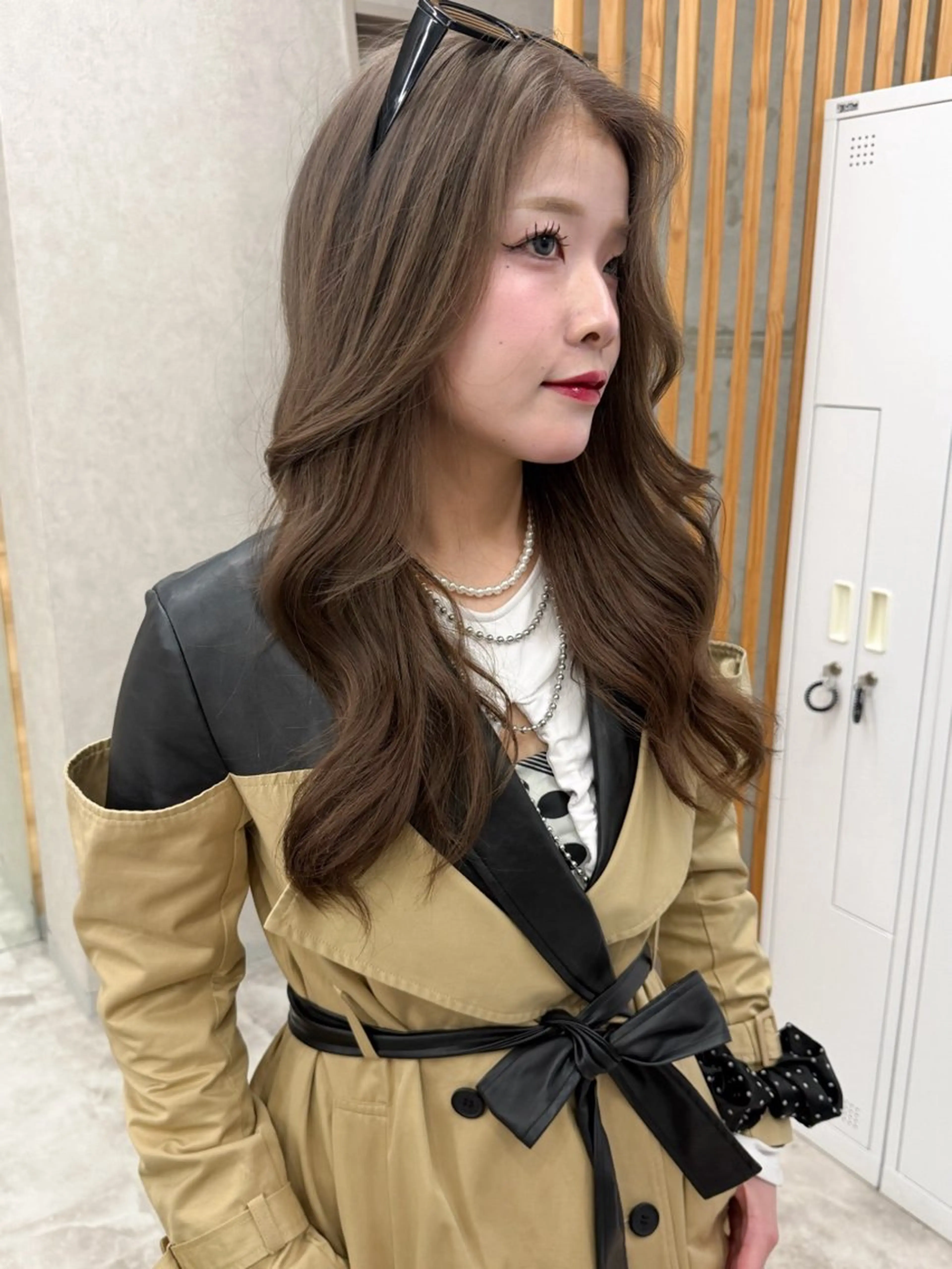 セミロング カラー ベージュカラー ブリーチ ハイトーンカラー ミルクティーベージュ ヘアカラー ブリーチ/ベージュ 💕/momoaのヘアスタイル