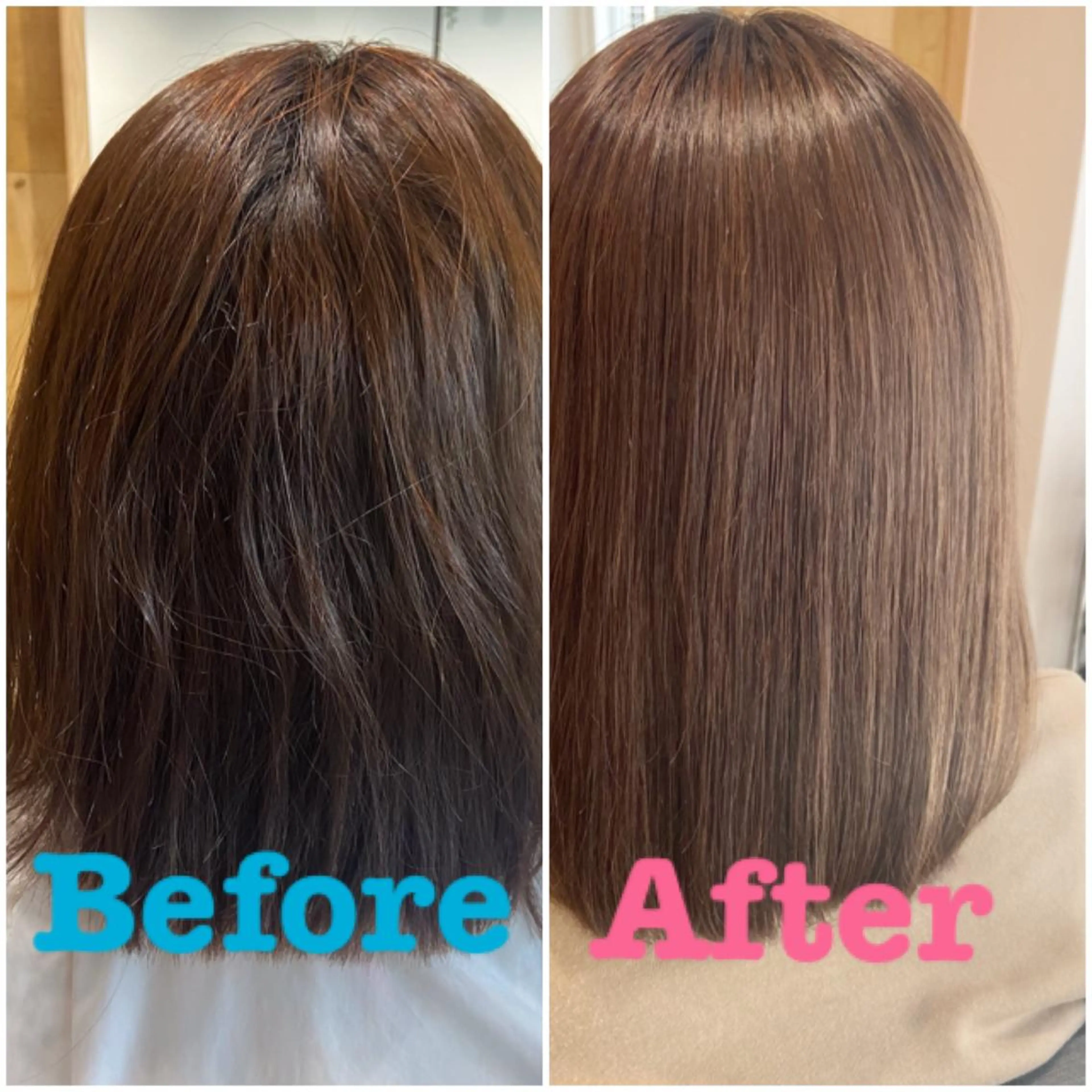 ミディアム パーマ 縮毛矯正 🌷レイヤーカット/ フルキシオリ🌷のヘアスタイル