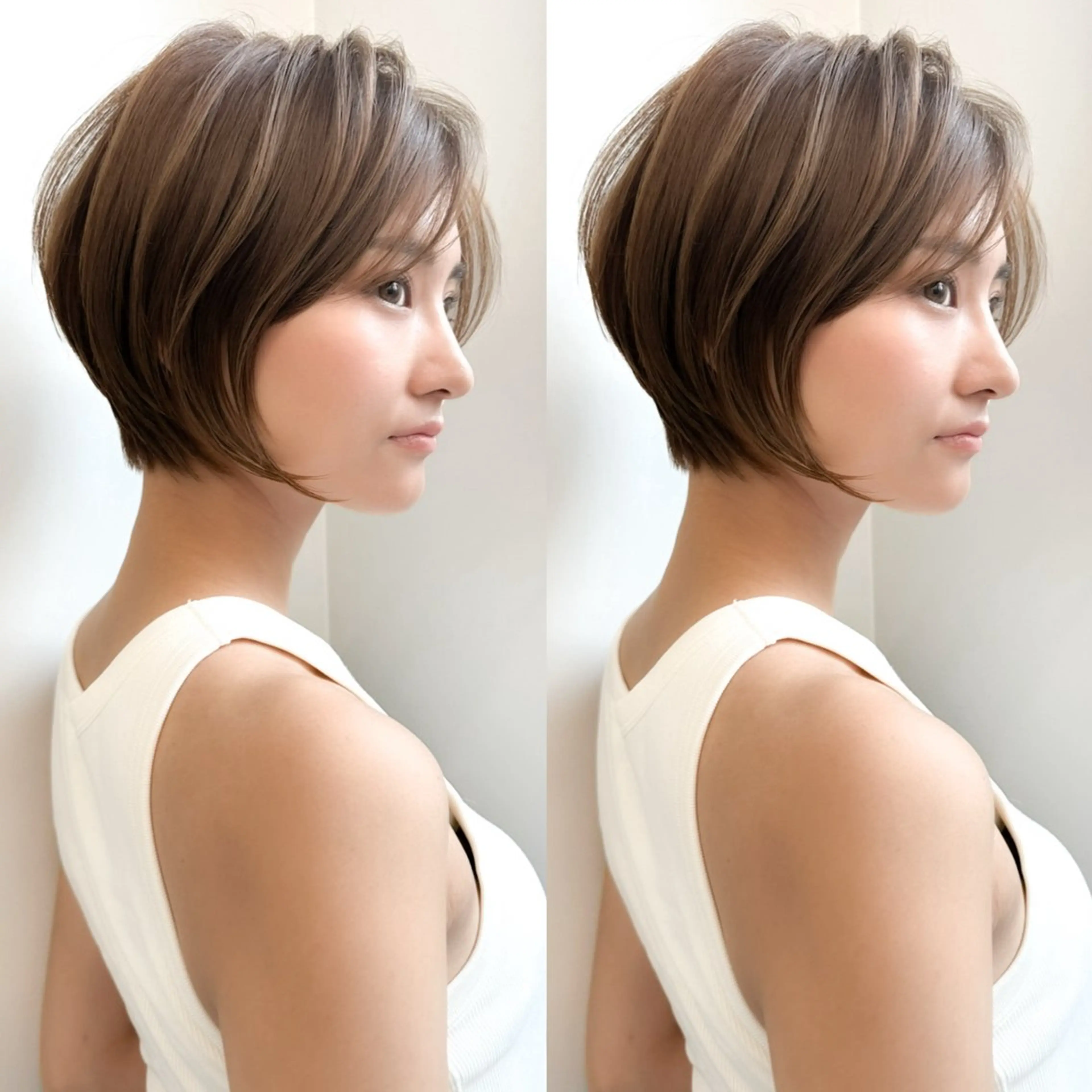 ショート カラー 小顔ボブ jilblanカホのヘアスタイル