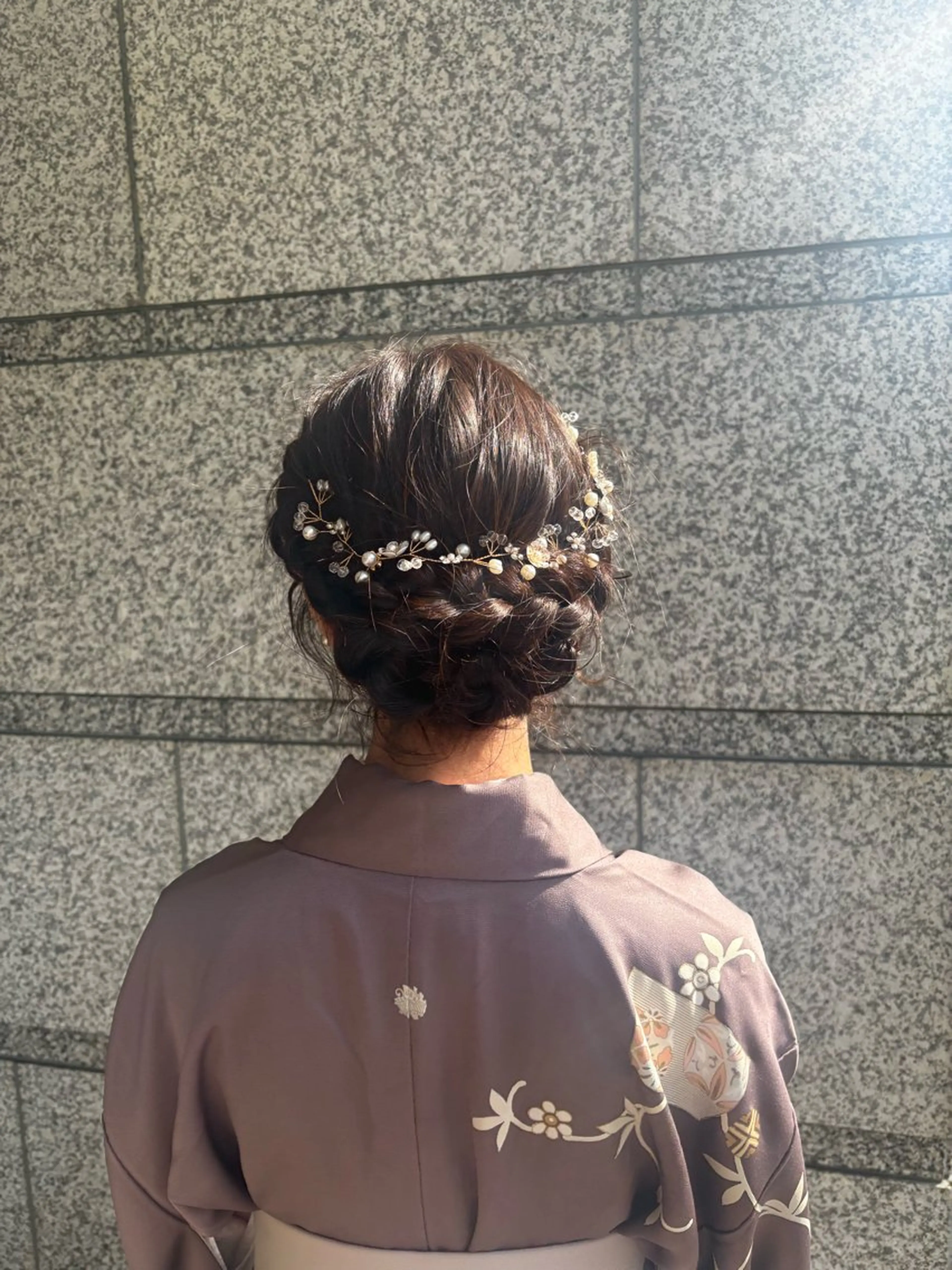 セミロング ヘアアレンジ ヘアセット ハイトーン/アレンジ 🎀アオイ🎀のヘアスタイル