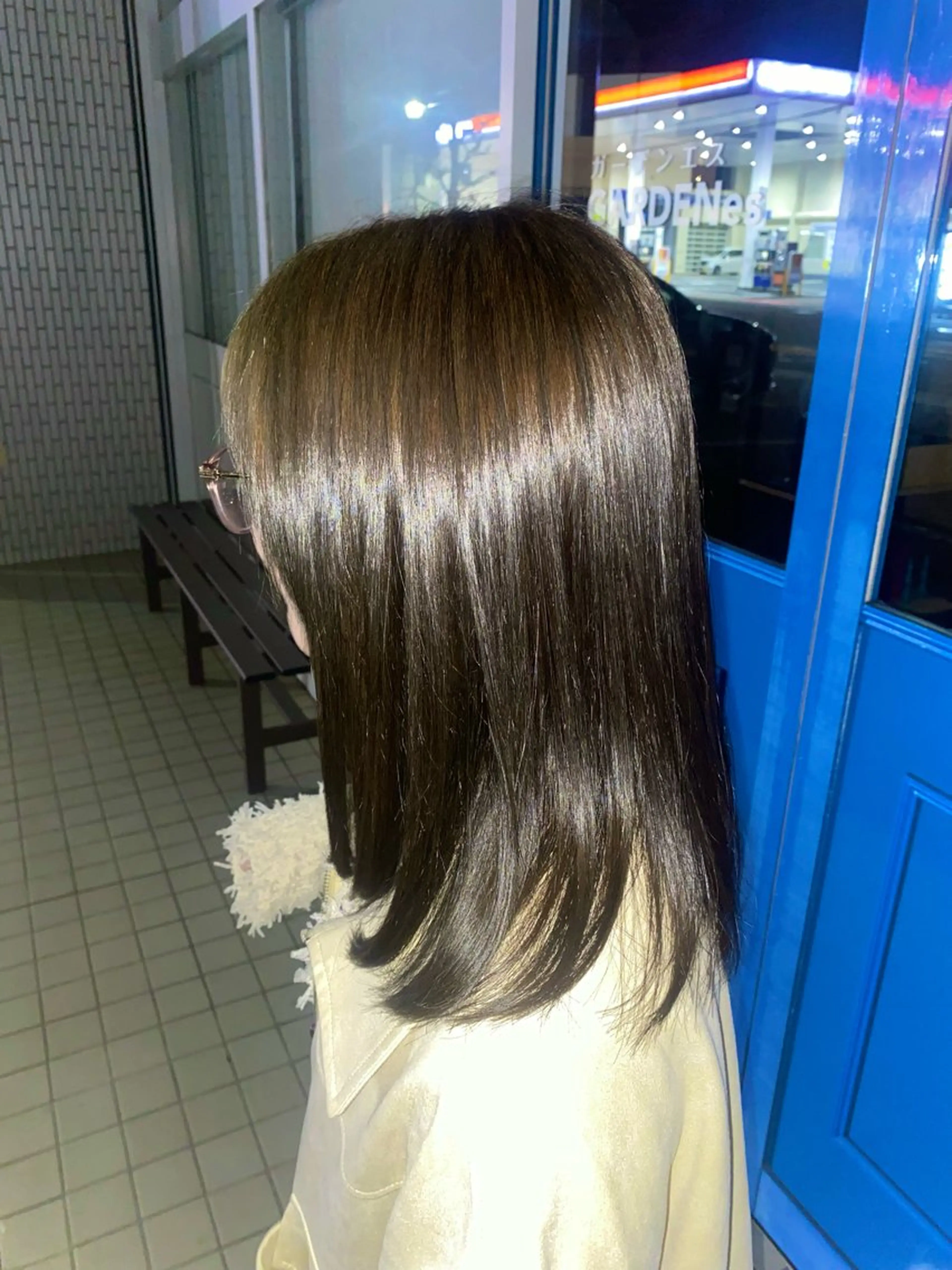 ミディアム カラー グレージュ オリーブグレージュ オリーブグレー ヘアカラー 峠本 蓮のヘアスタイル