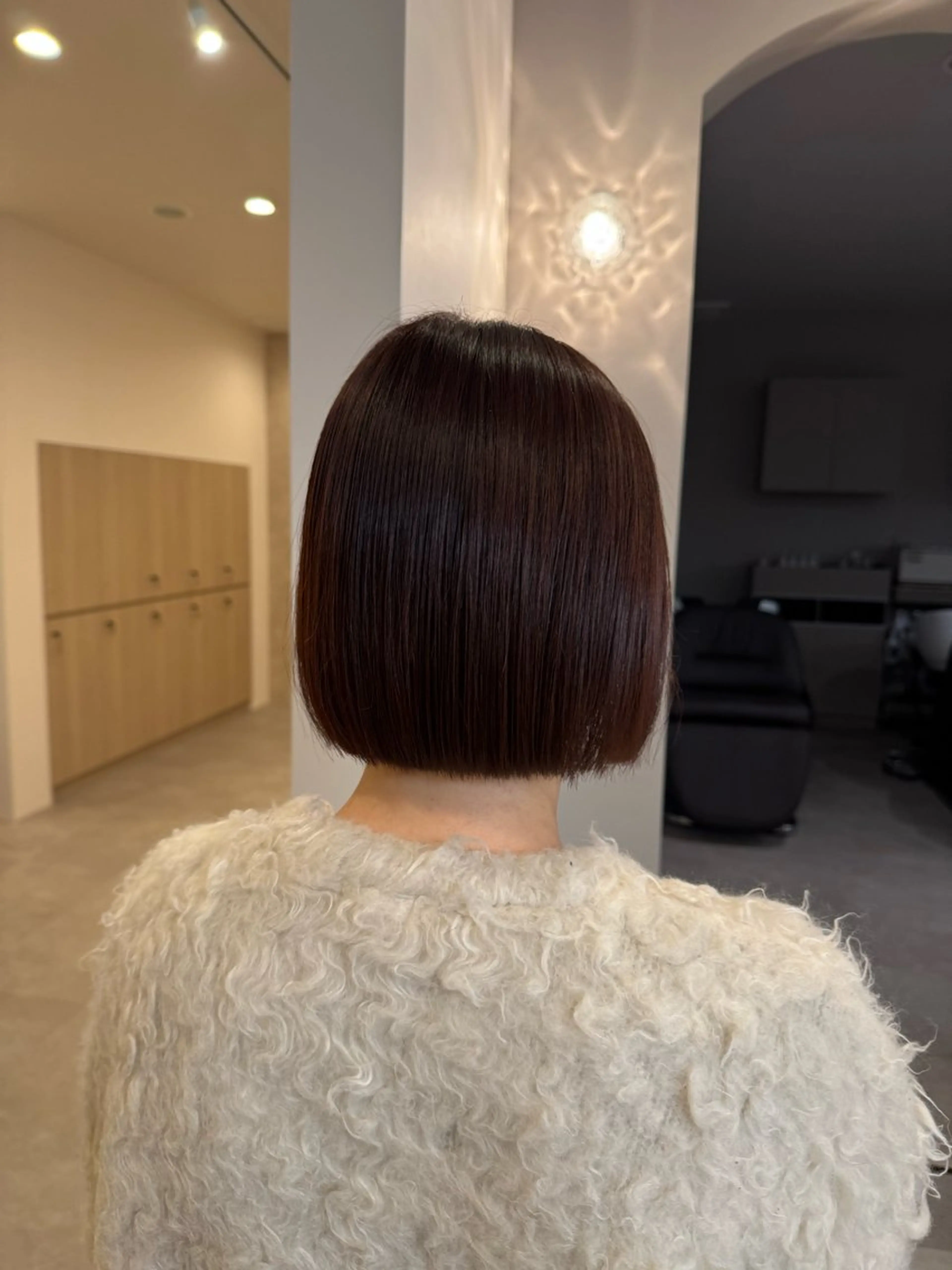 ショート カット 縮毛矯正 トリートメント ともか/美髪透明感 カラー/顔周りカットのヘアスタイル