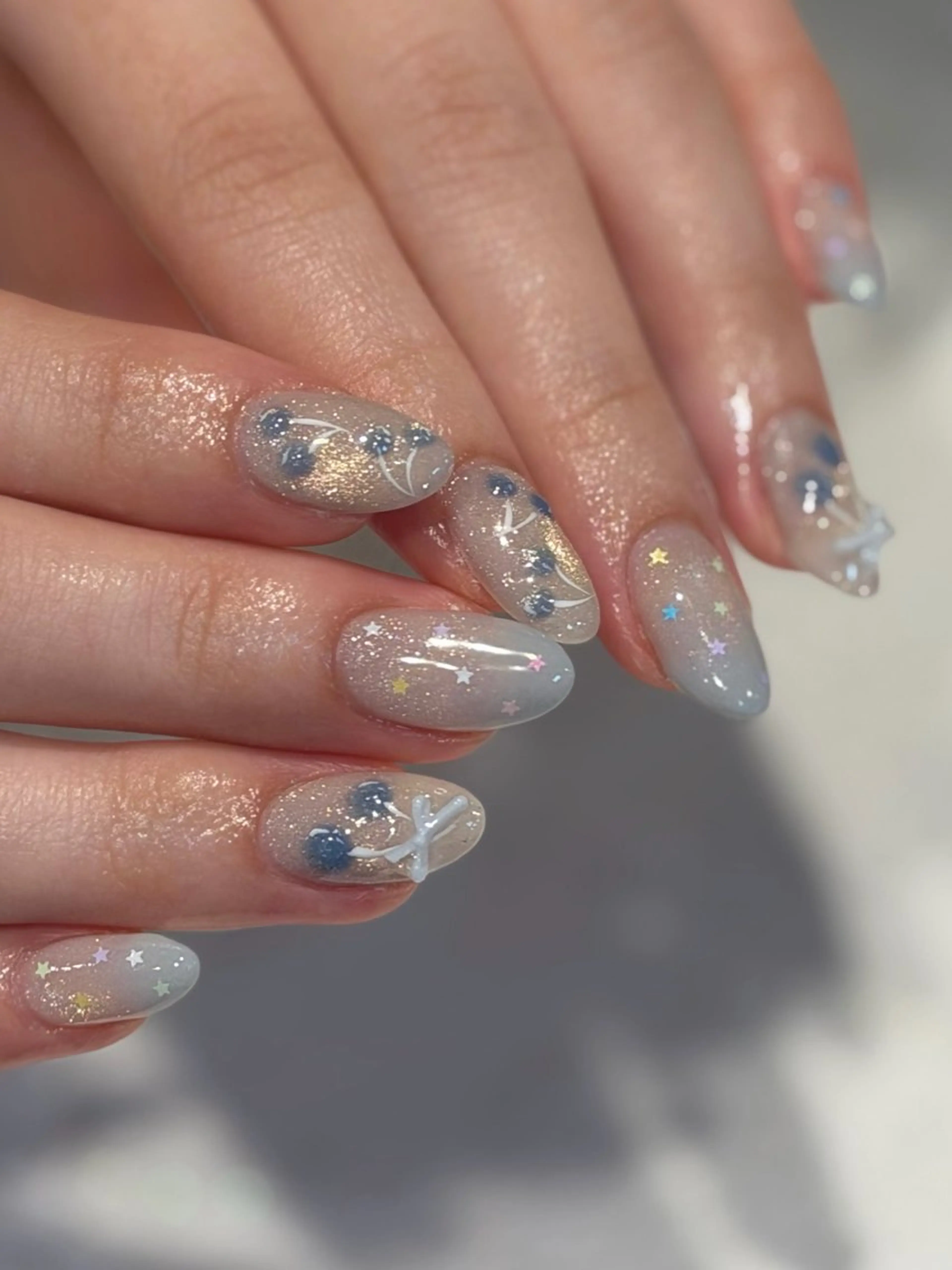 ネイル アートネイル 春ネイル yume 大人ガーリーネイルのネイルデザイン