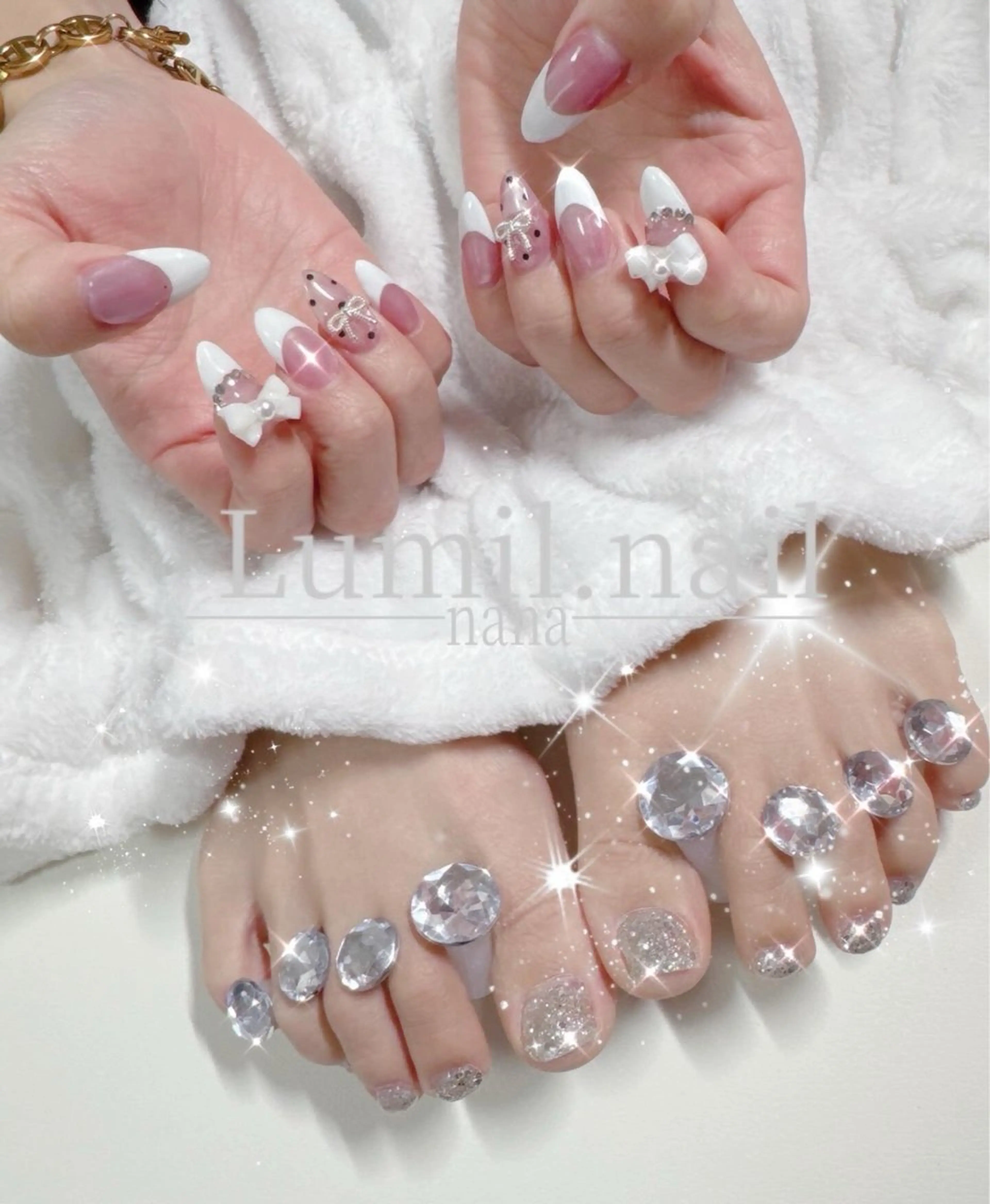 ネイル フットネイル キラキラネイル マグネットネイル ワンカラーネイル ハンドネイル Lumil.nail ななのネイルデザイン