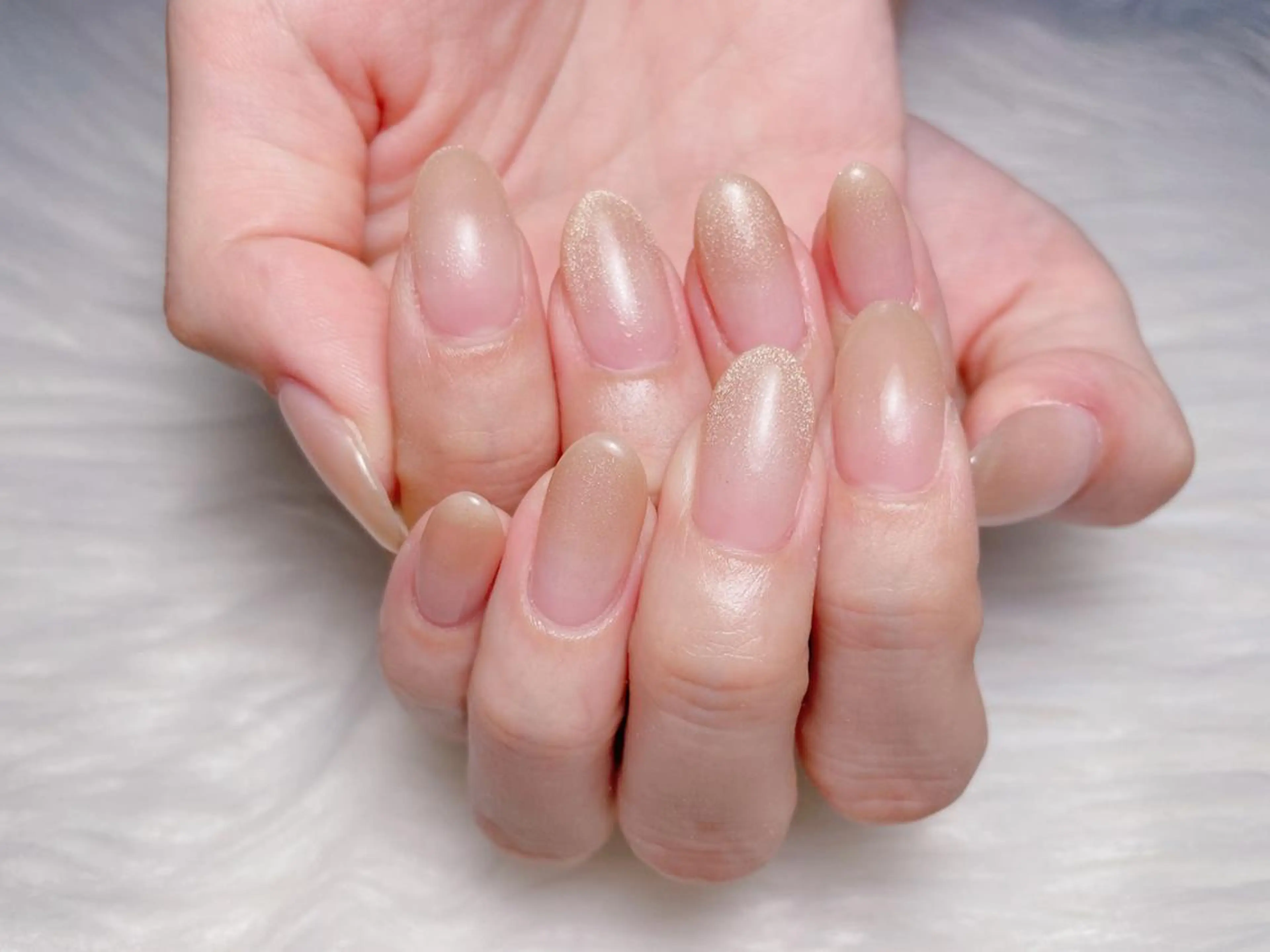 Hand【自爪】💅ハンド★ワンカラーorラメグラ★付け替えオフ全部無料ケア込み ¥3880の写真