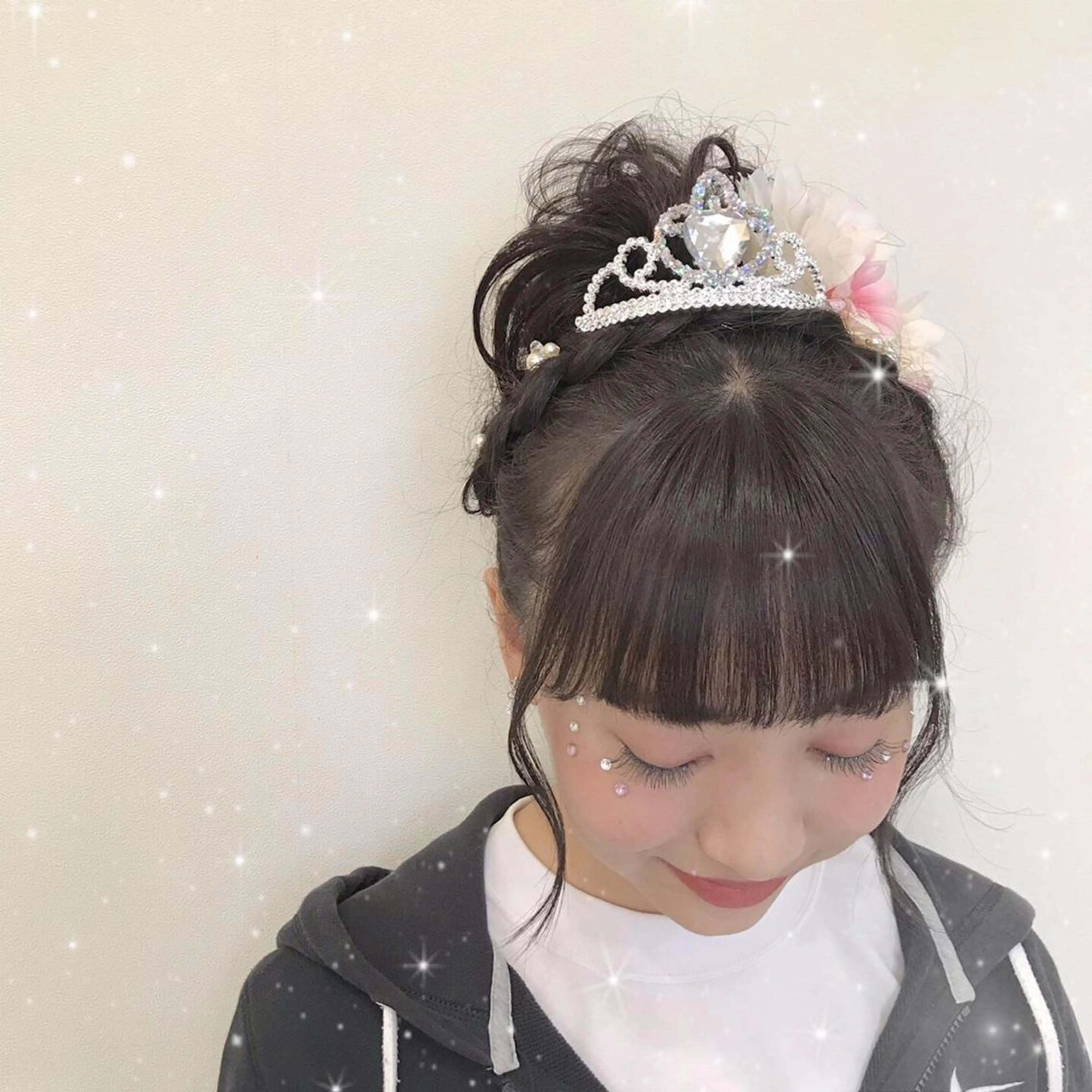 セミロング ヘアアレンジ シールエクステ✨️韓 国羽エクステ🪽和希のヘアスタイル