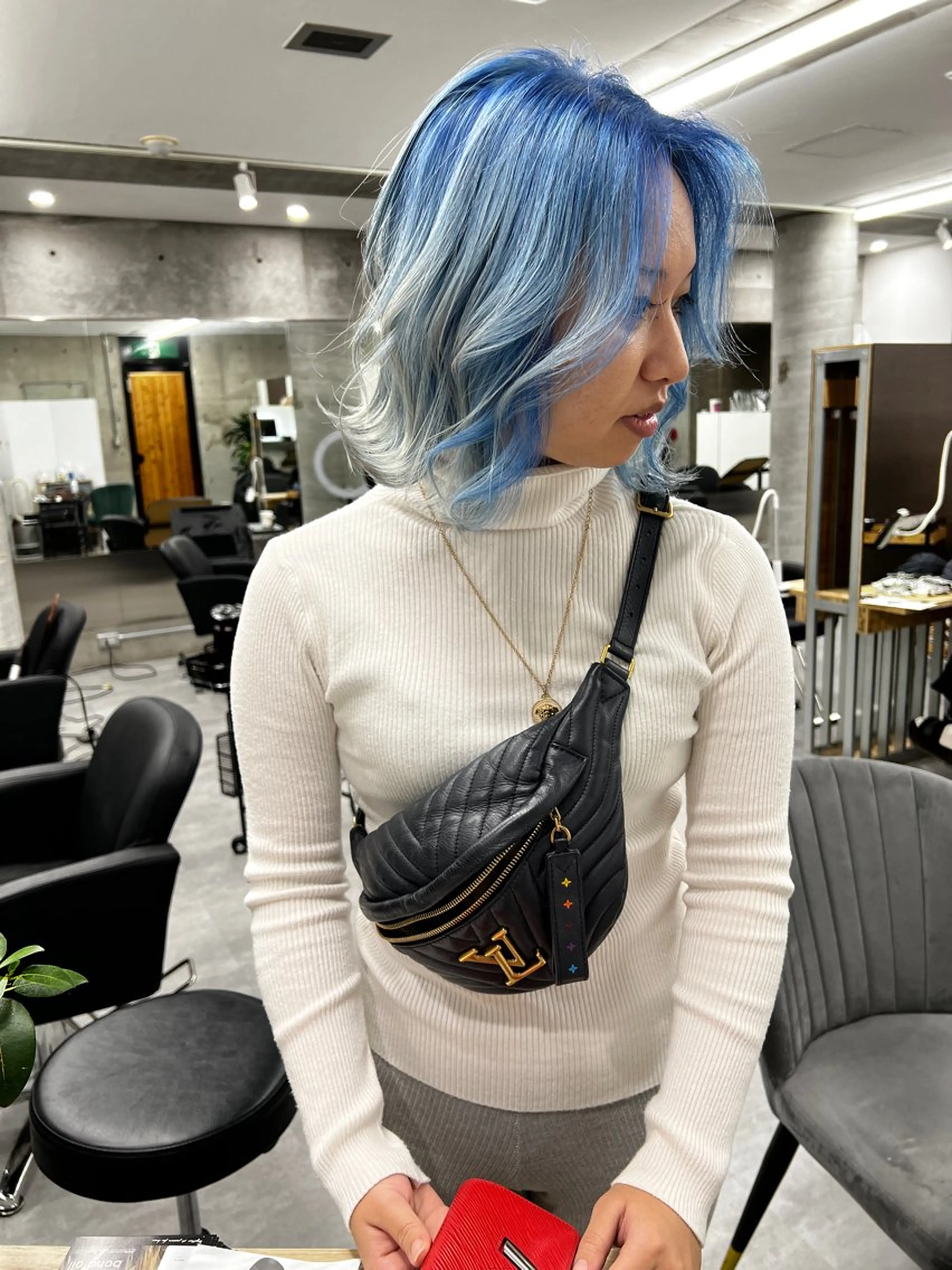ミディアム カラー バレイヤージュ ブリーチ ケアブリーチ ダブルカラー ハイライトカラー welring hair salonのヘアスタイル