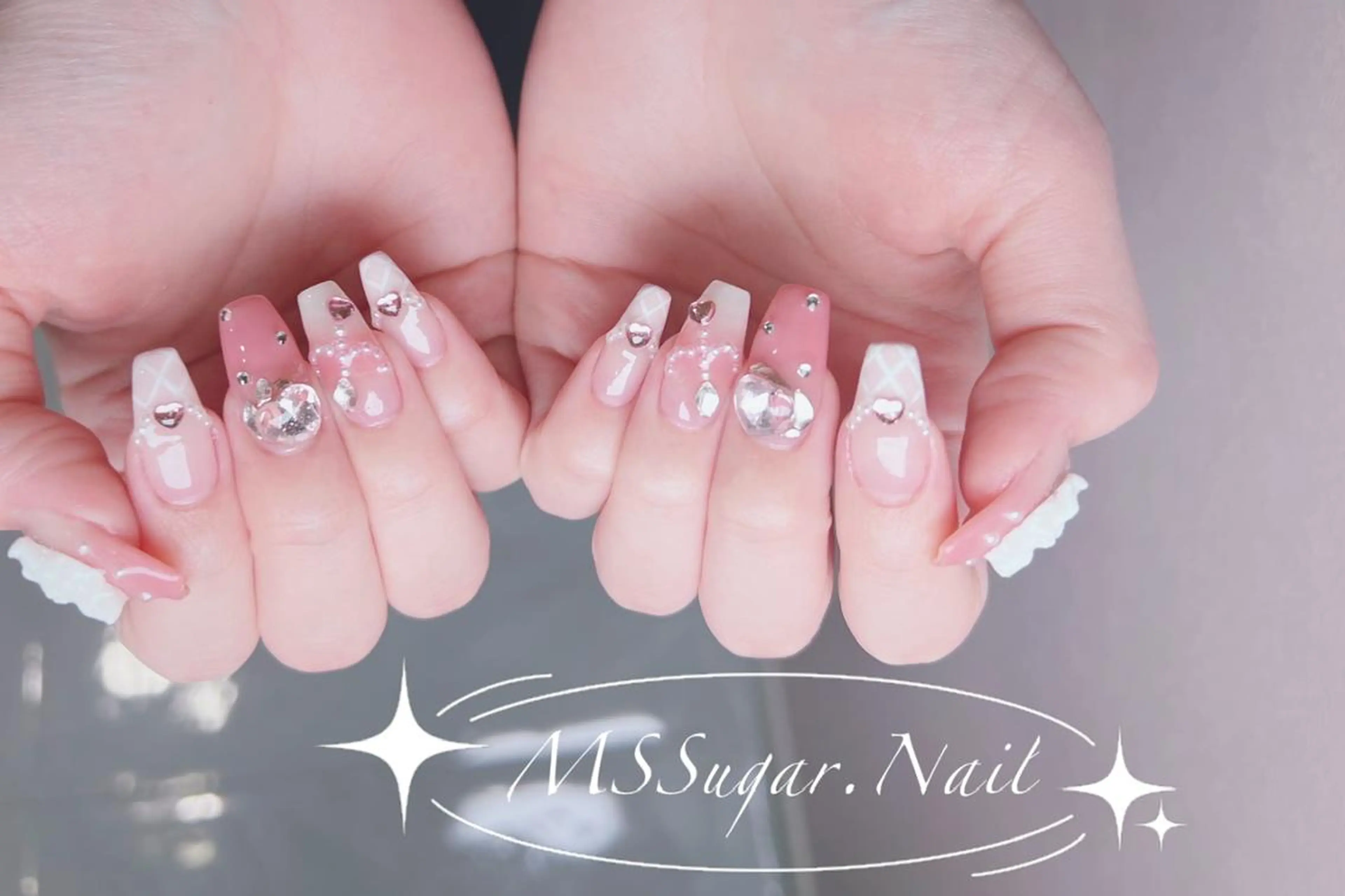 ネイル ロングネイル スカルプネイル ネイルチップ ワンホンネイル MSSugar Nailのネイルデザイン