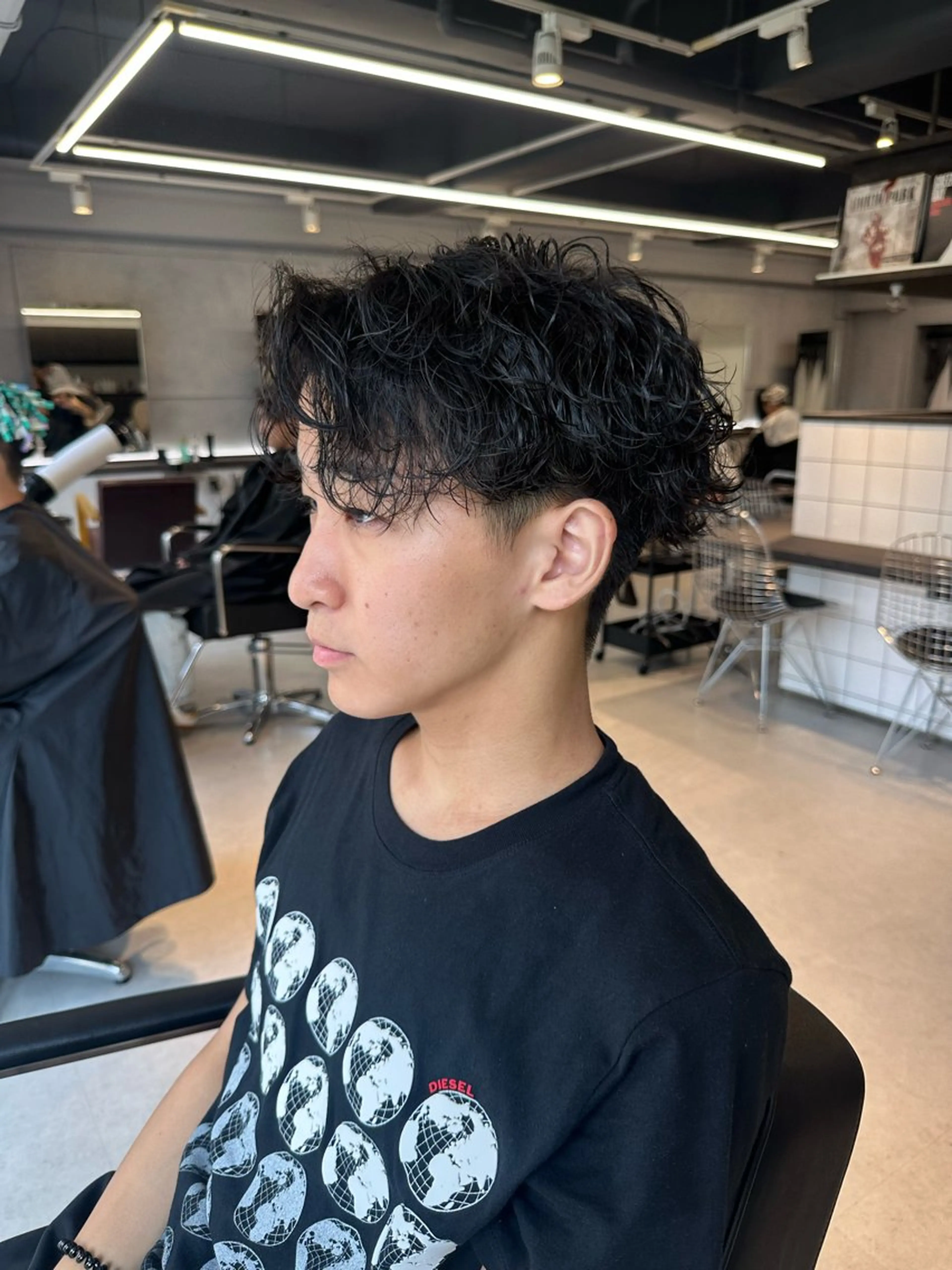 ショート パーマ カット パーマ 渋谷/メンズパーマ/ ミディアム/田代昂平のヘアスタイル