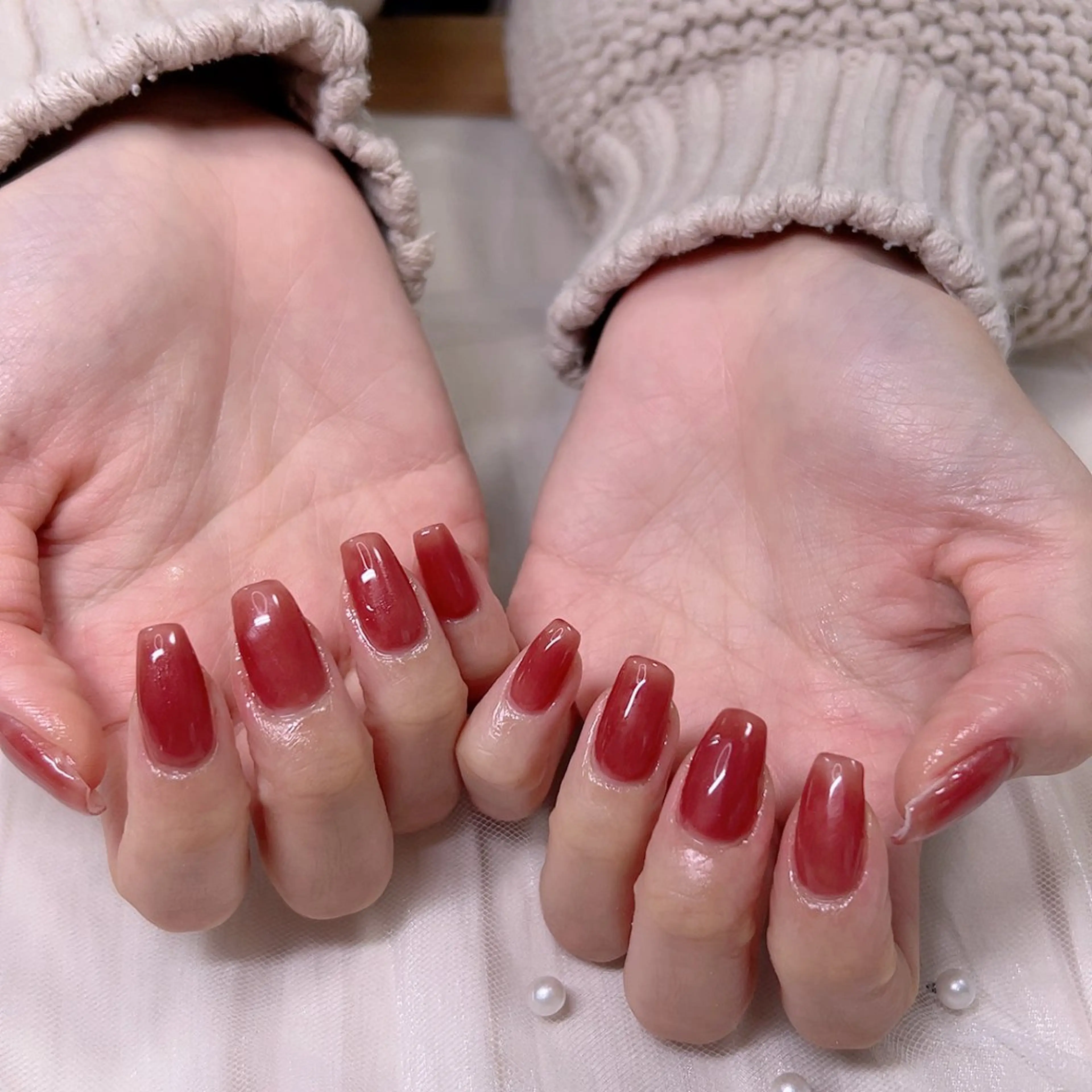 ネイル オフィスネイル ワンカラーネイル シンプルネイル 冬ネイル Cute Tips nailのネイルデザイン